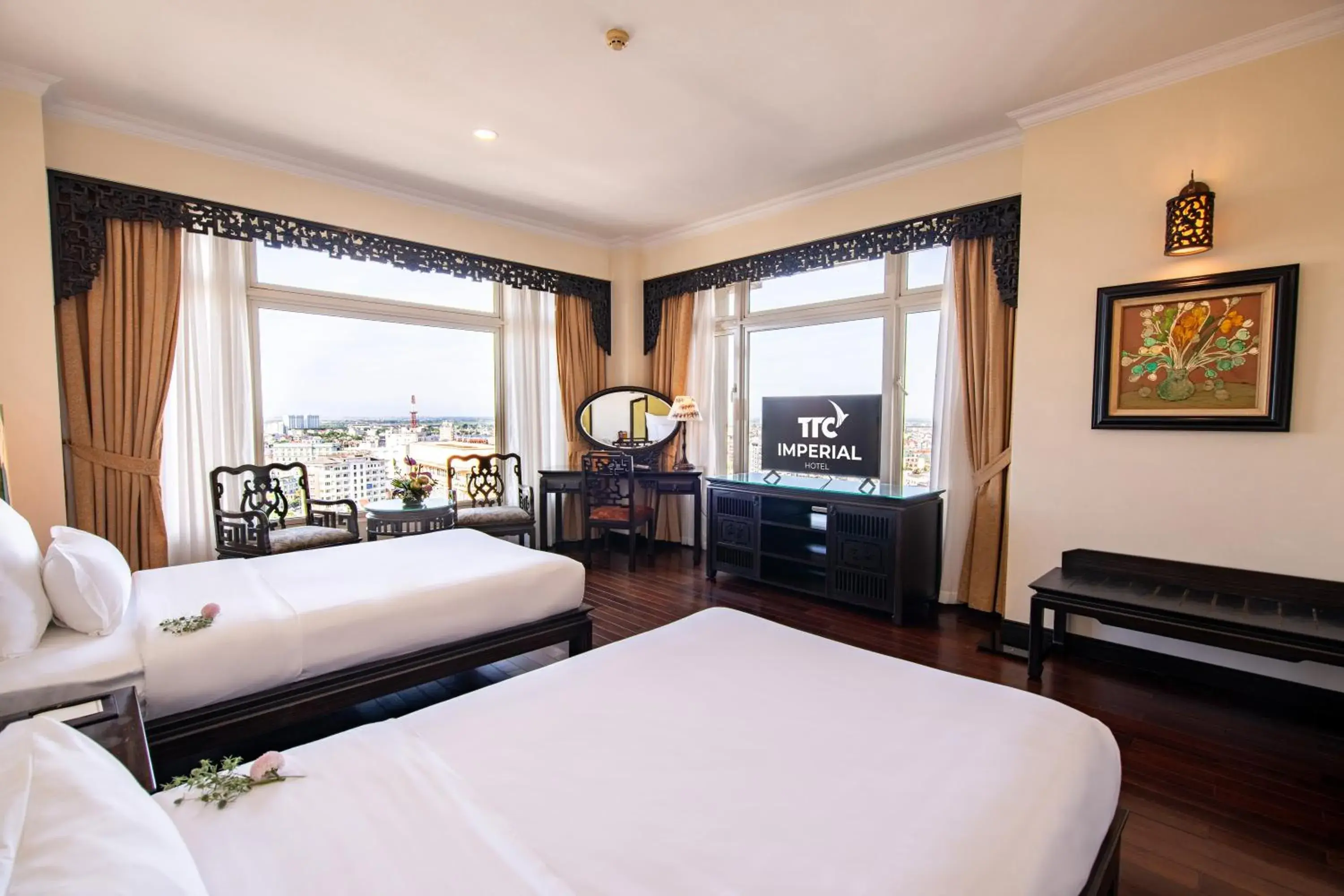 View (from property/room), Bed in TTC Imperial Hotel View (from property/room), Bed in TTC Imperial Hotel