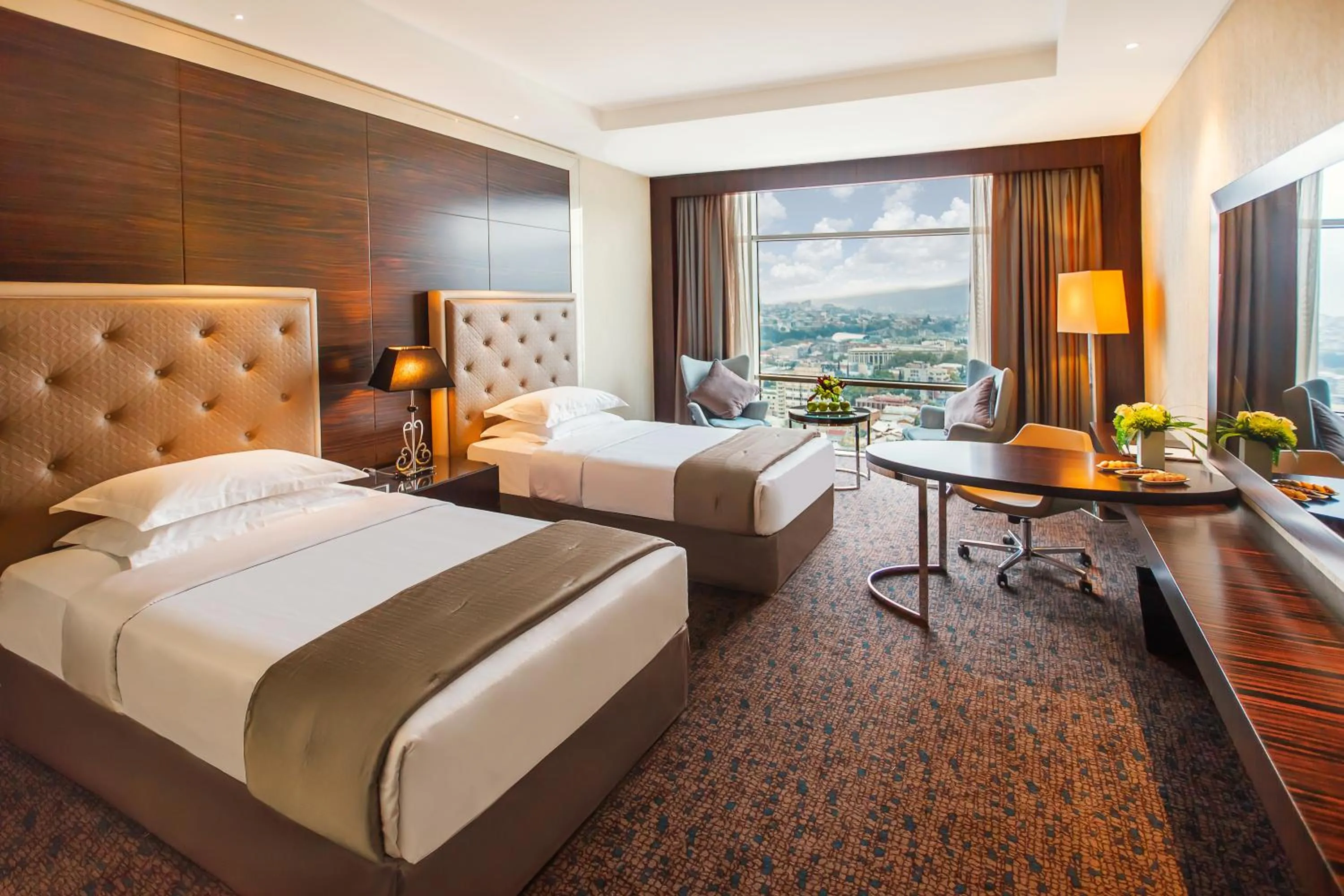 View (from property/room), Bed in The Biltmore Tbilisi Hotel