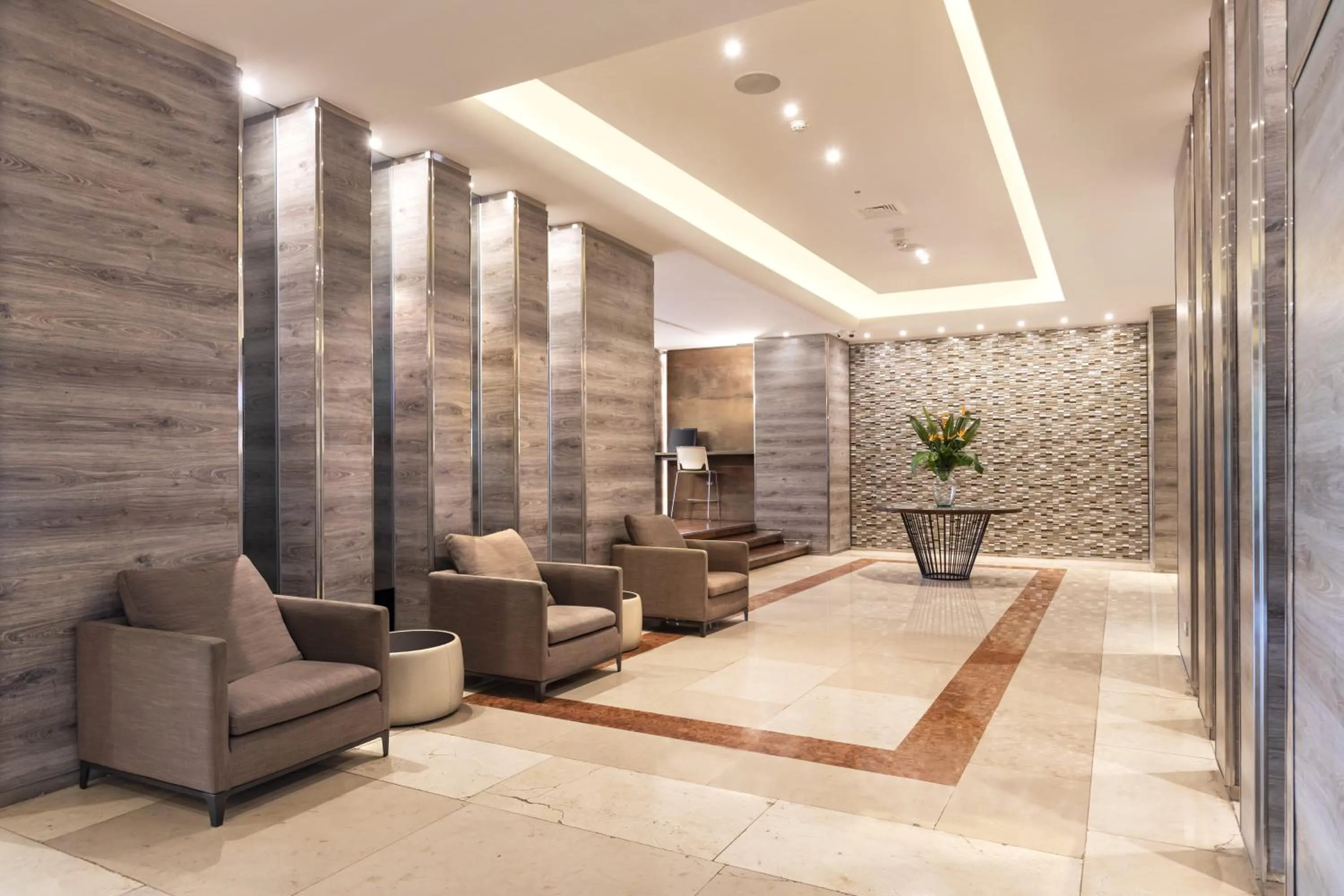 Lobby or reception in Hotel Plaza Santiago