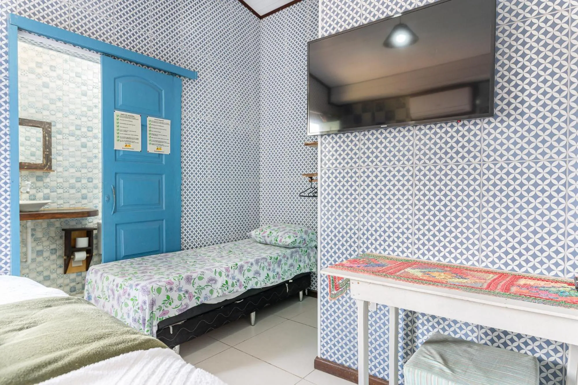 Bed in Pousada Flor de Olinda