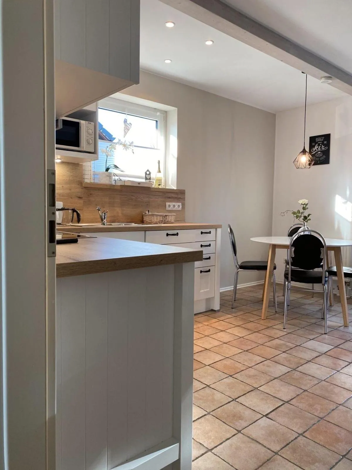 Kitchen or kitchenette in Ferienhaus Nordseejuwel