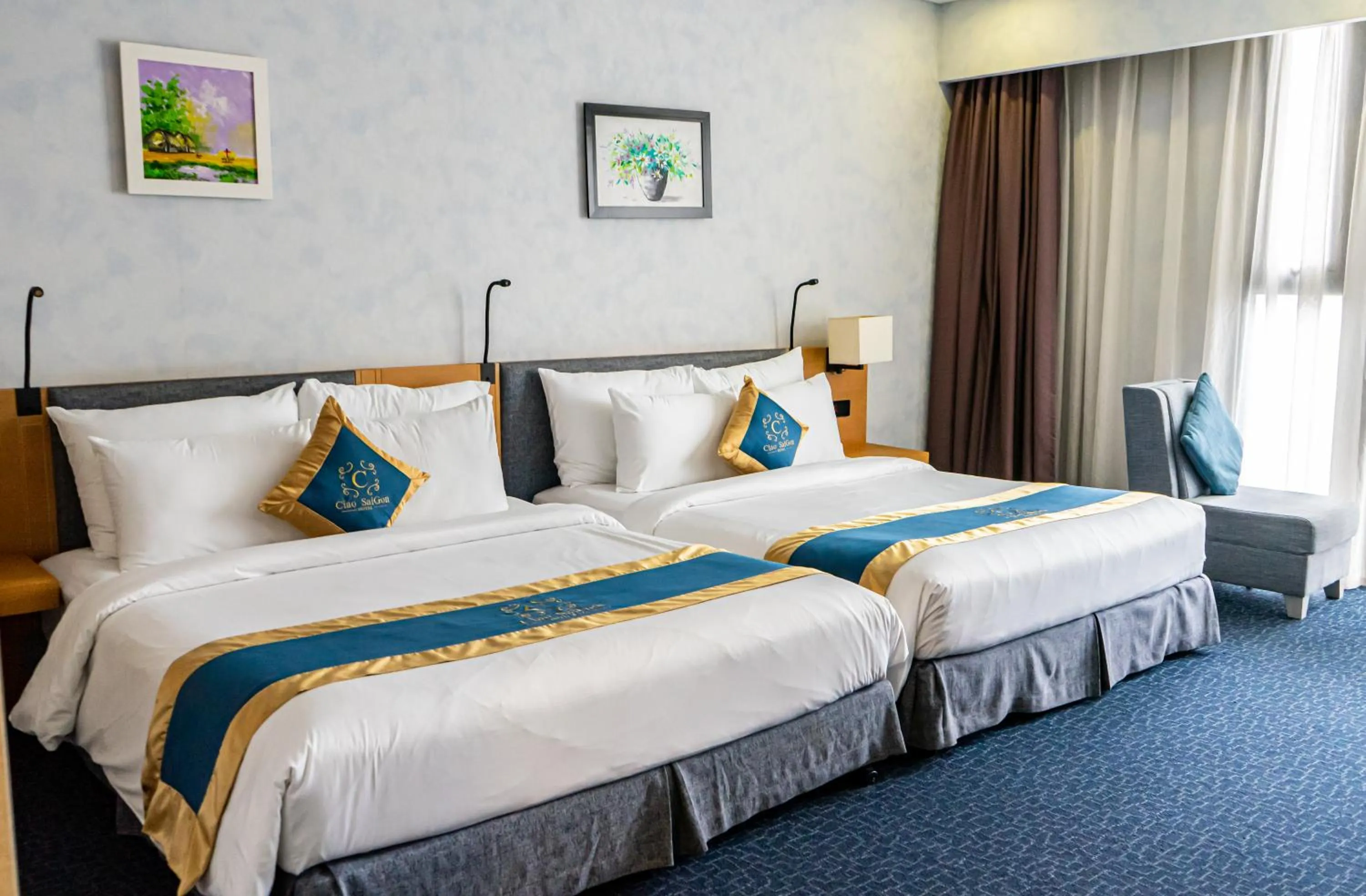 Bed in Ciao SaiGon Hotel & Spa