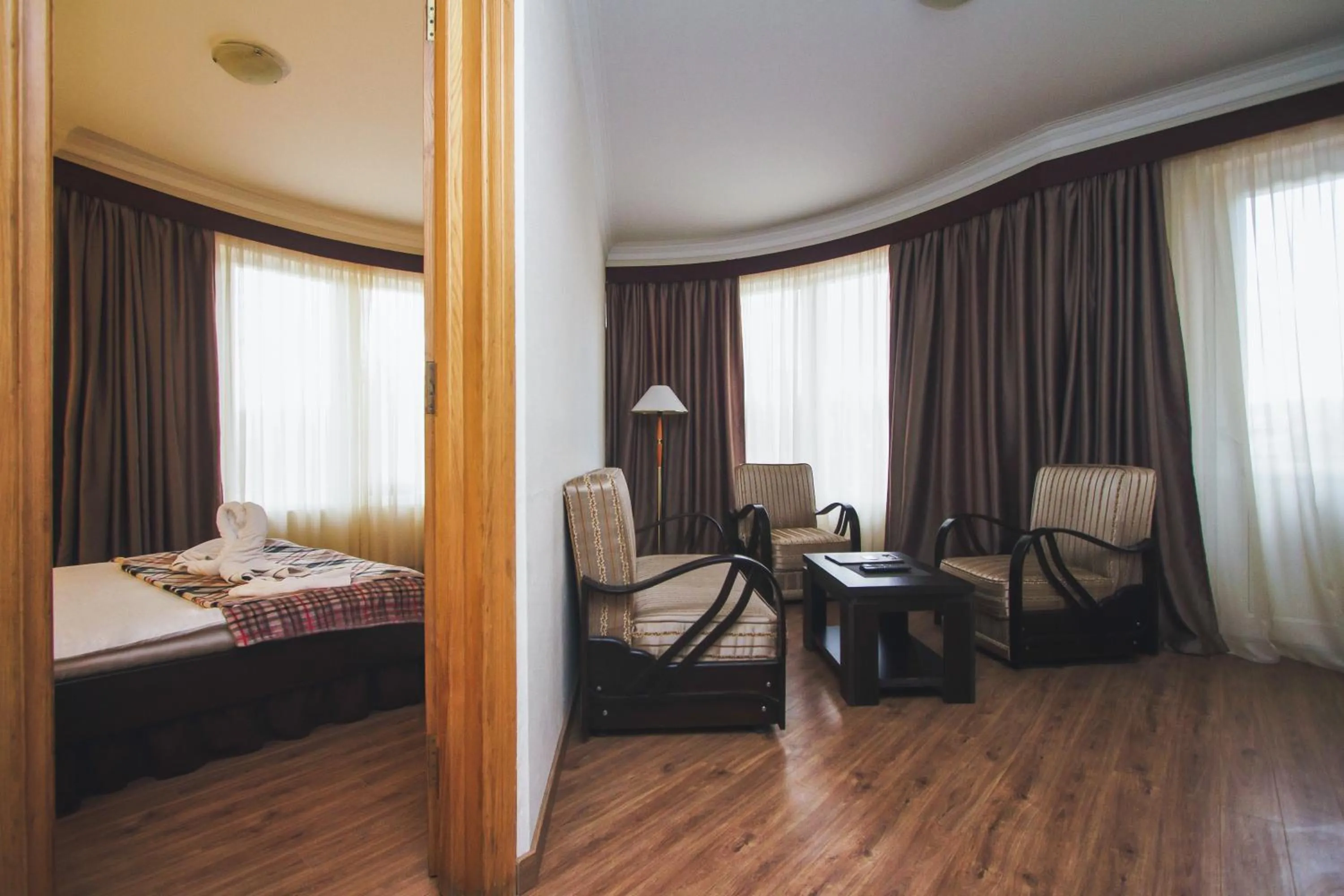 Living room, Bed in Hotel Lux