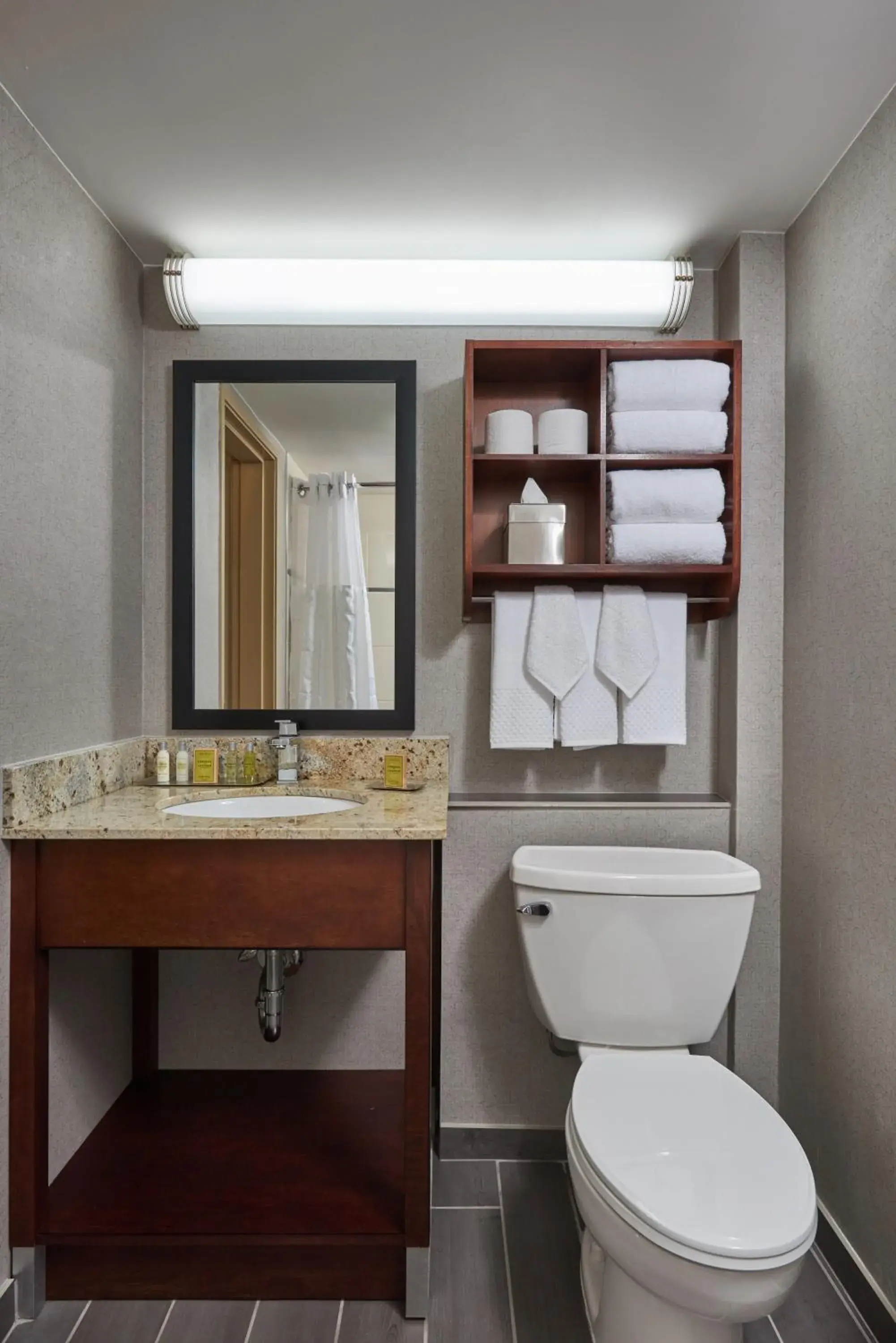 Bathroom in Doubletree By Hilton Raleigh Crabtree Valley Bathroom in Doubletree By Hilton Raleigh Crabtree Valley