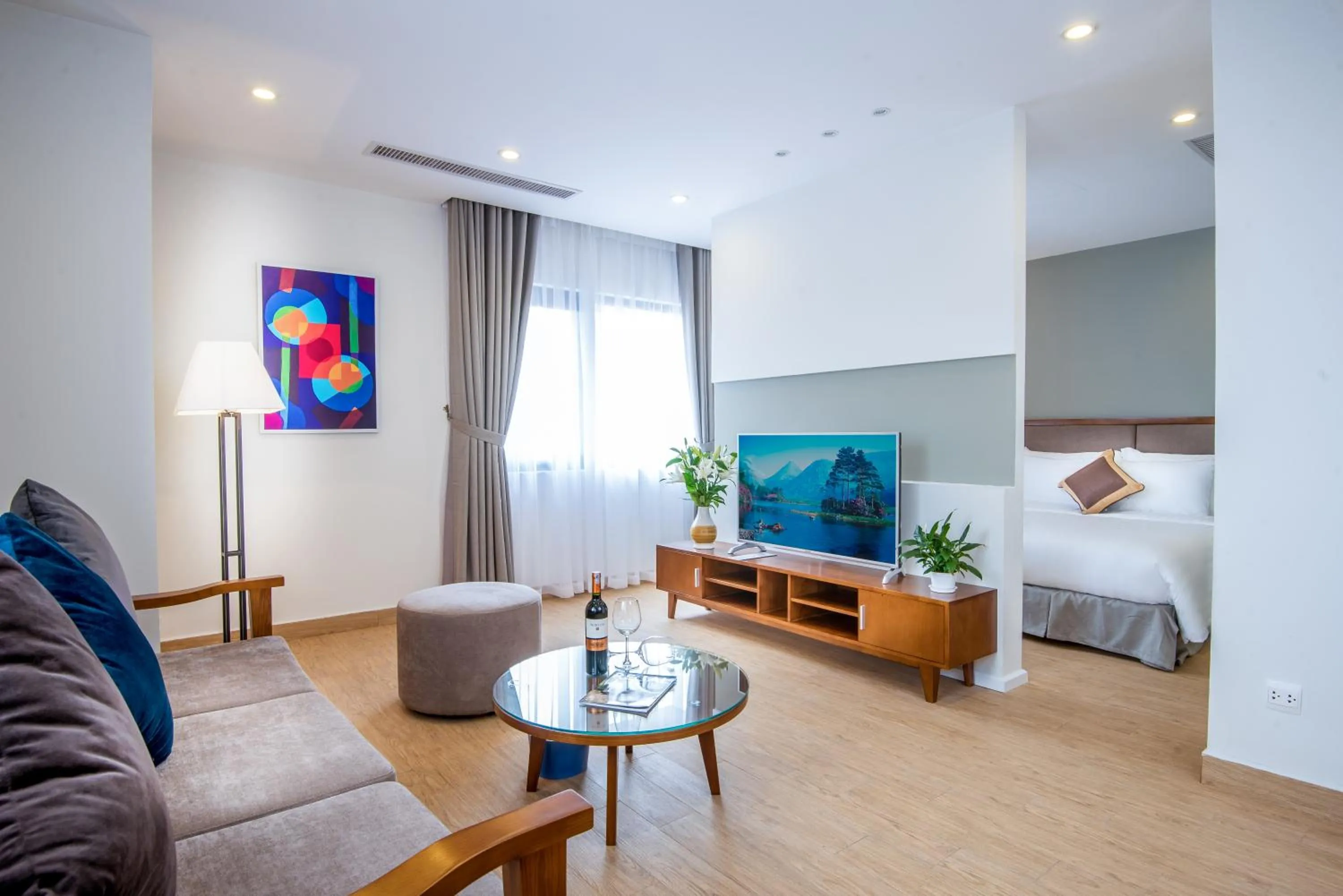 Living room, Bed in Dream Hotel and Apartment