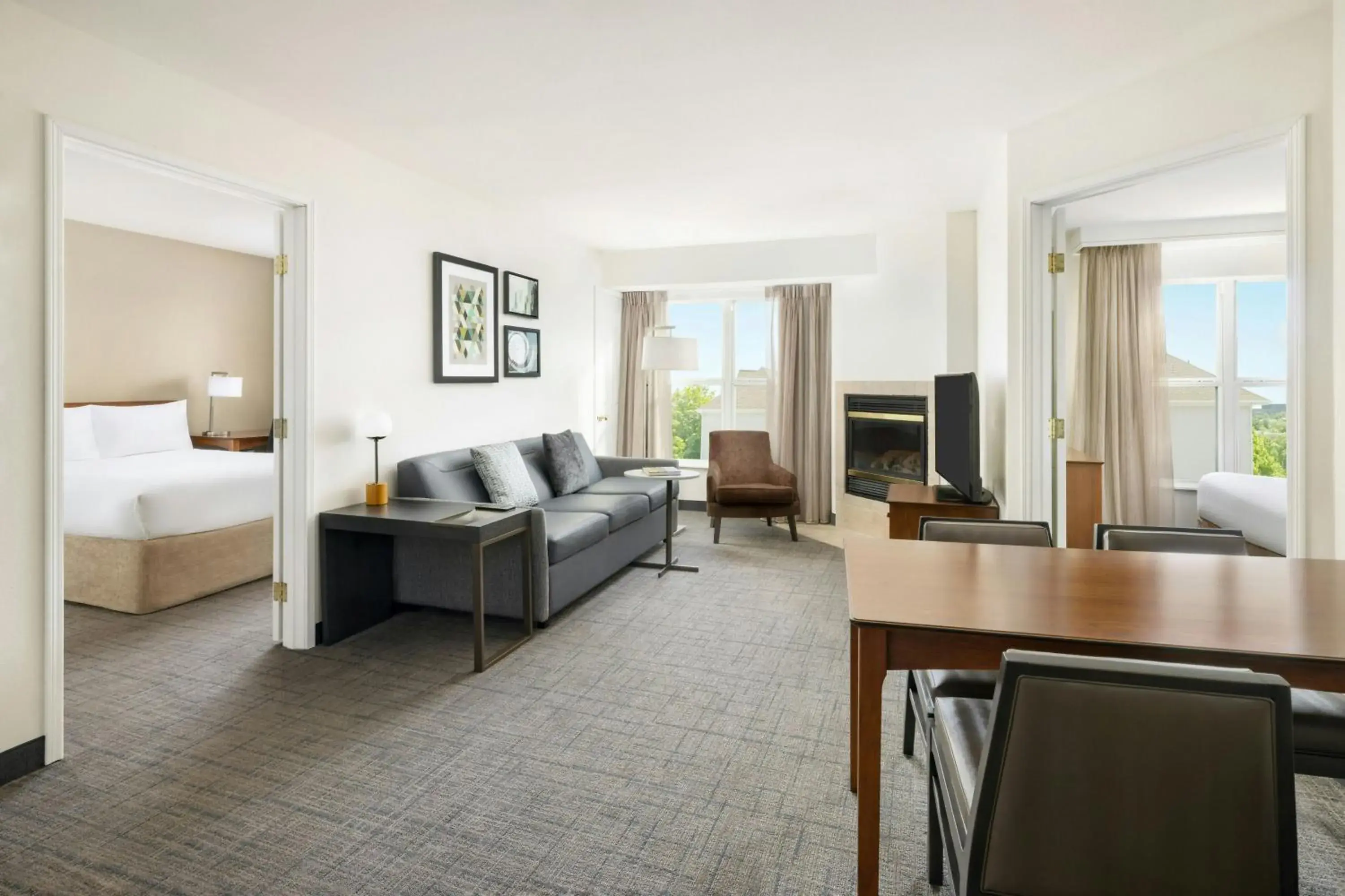 Two-Bedroom Queen Suite with Sofa Bed in Residence Inn Des Moines West at Jordan Creek Town Center Two-Bedroom Queen Suite with Sofa Bed in Residence Inn Des Moines West at Jordan Creek Town Center