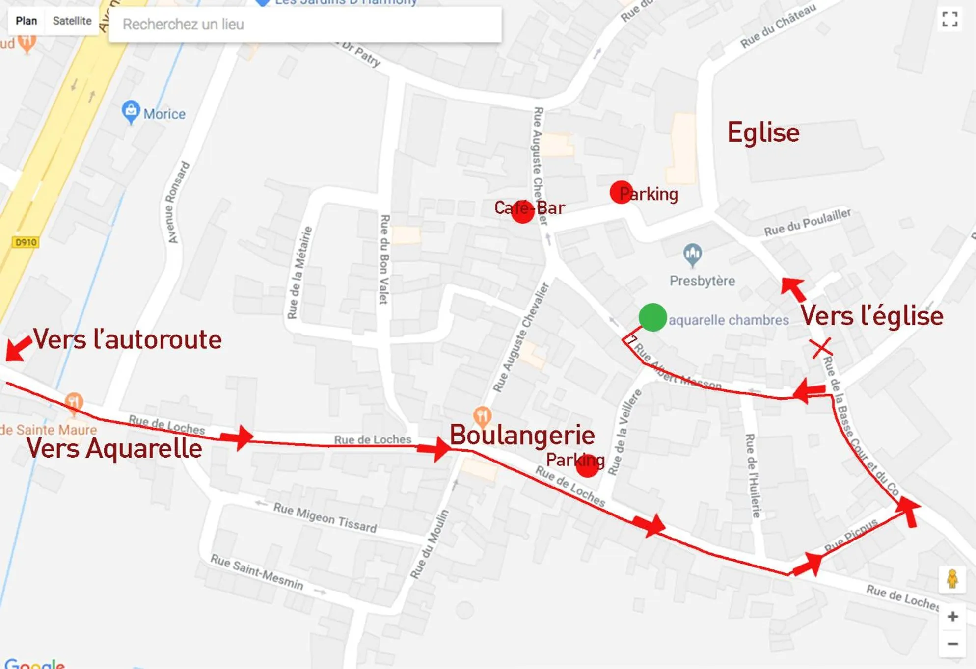 Bird's eye view in Aquarelle