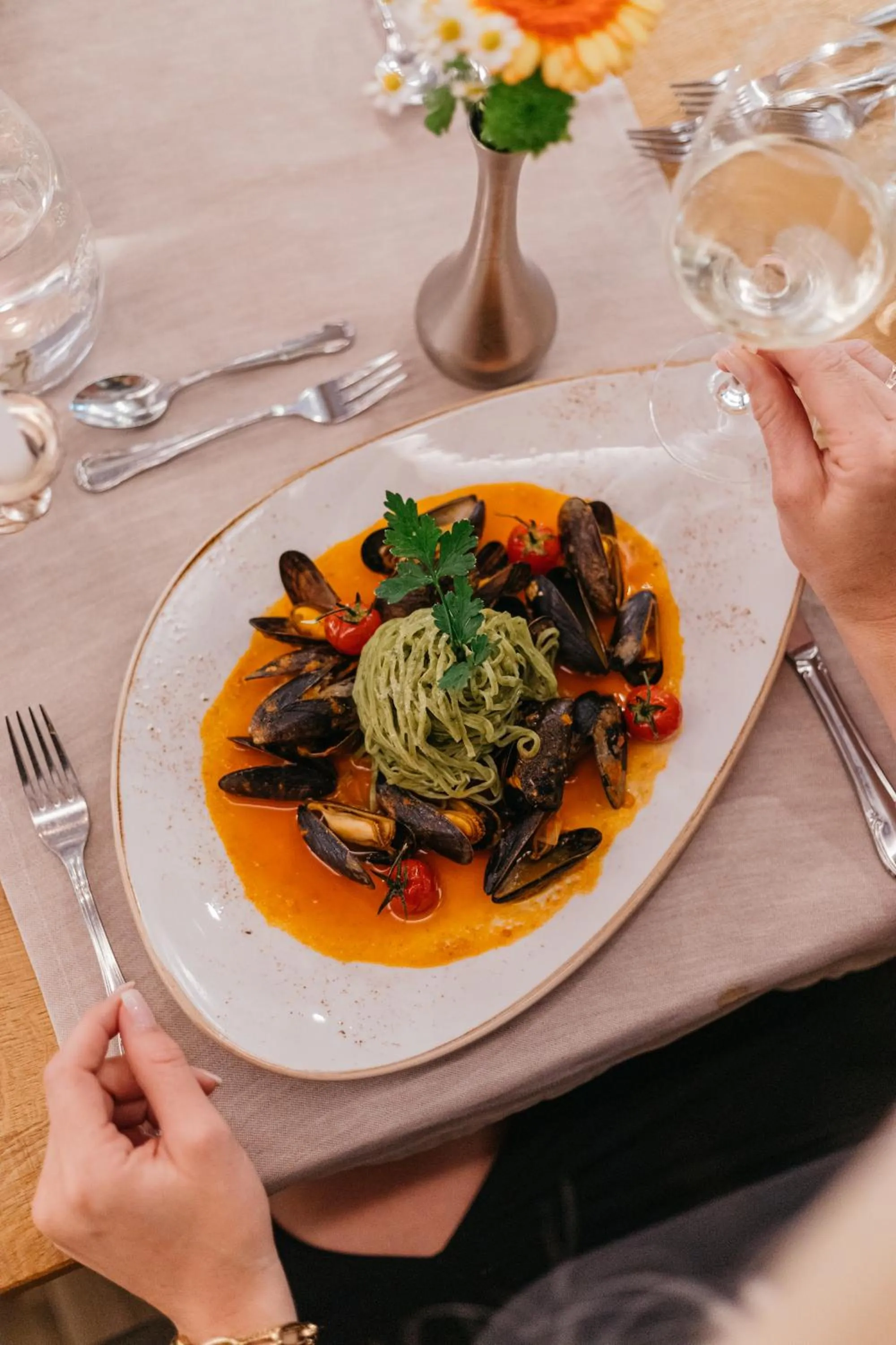 Food and drinks in Alpinhotel Berghaus spa