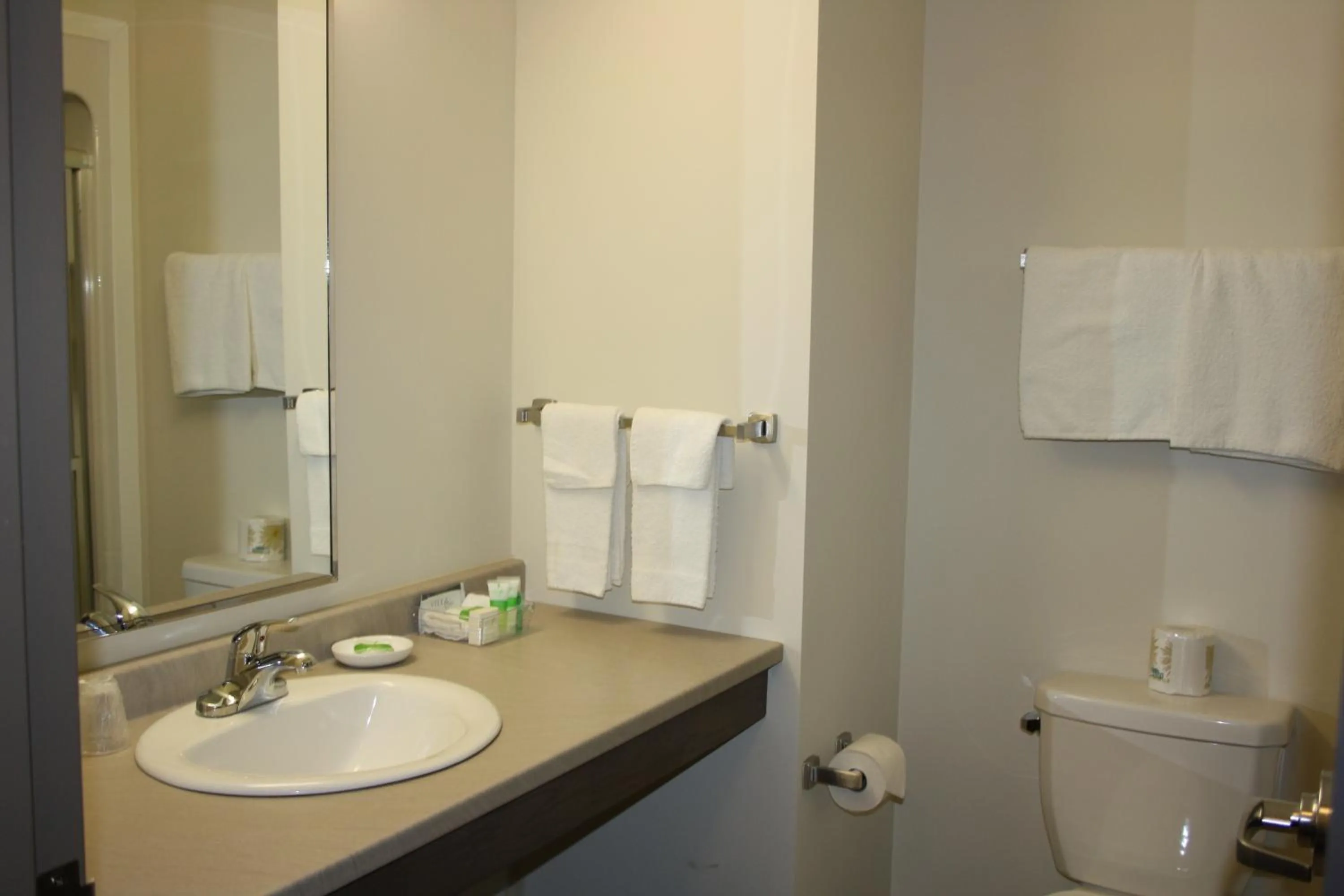 Toilet in Crossroads Inn & Suites