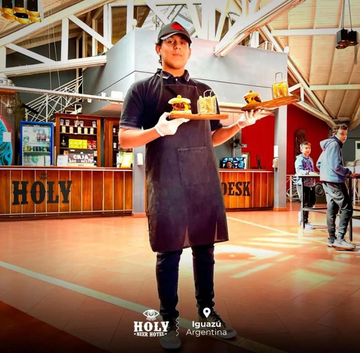 Staff in Beer Hotel Iguazú