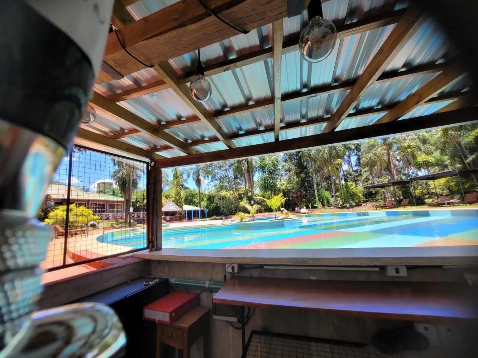 Pool view in Beer Hotel Iguazú
