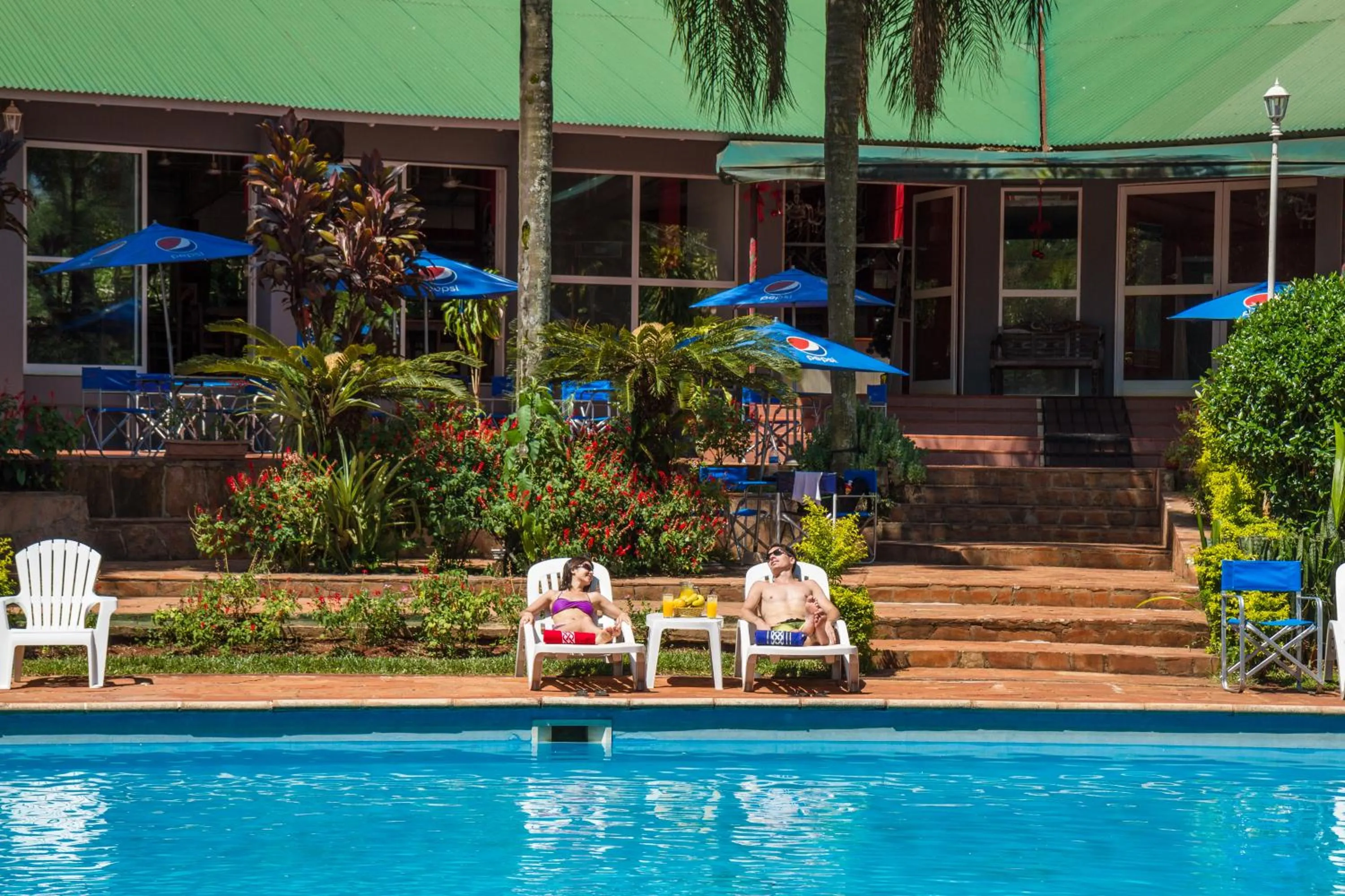Swimming pool in Beer Hotel Iguazú