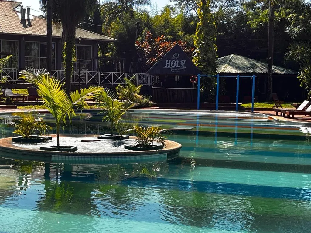 Pool view in Beer Hotel Iguazú