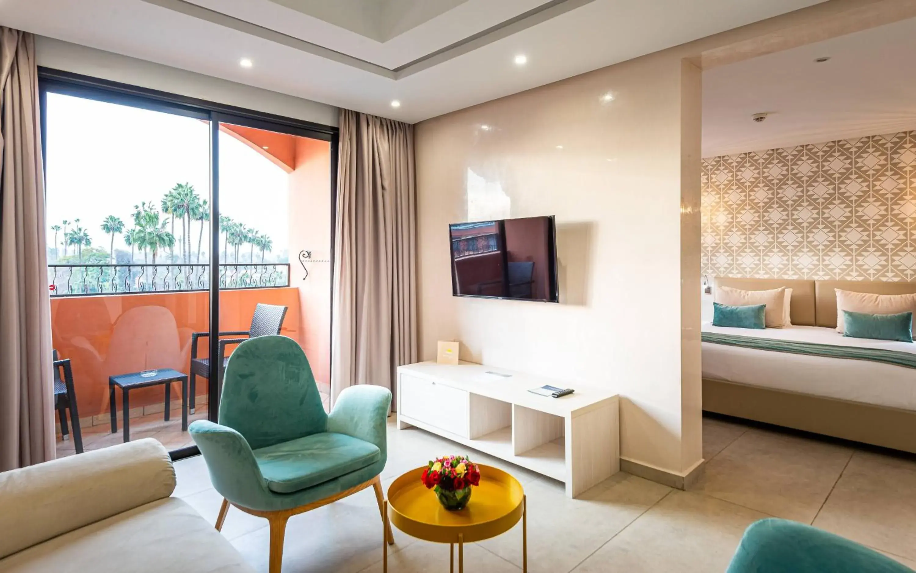 Living room, Bed in TUI BLUE Medina Gardens - Adults Only - All Inclusive Living room, Bed in TUI BLUE Medina Gardens - Adults Only - All Inclusive