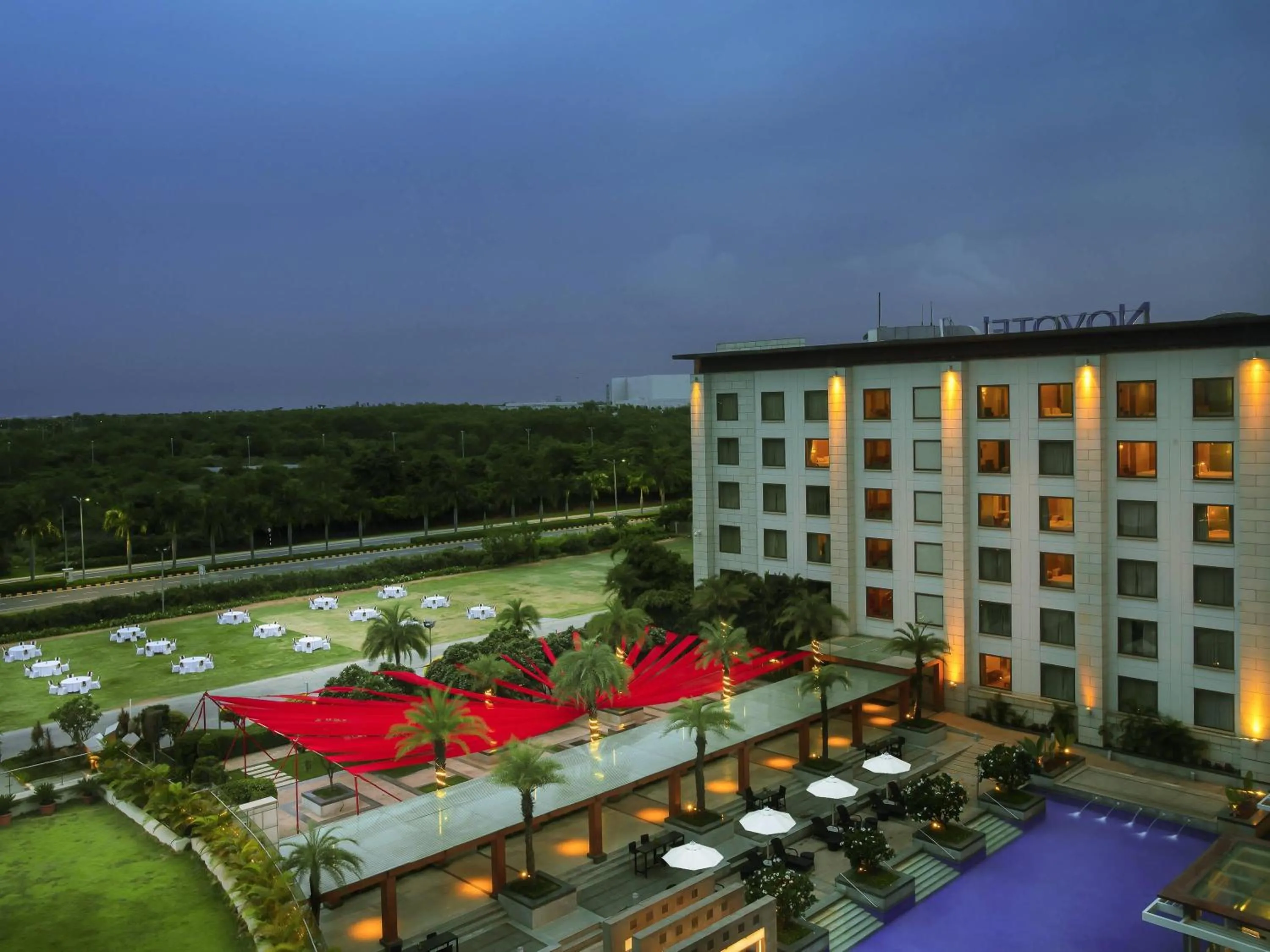 Pool view in Novotel Hyderabad Airport