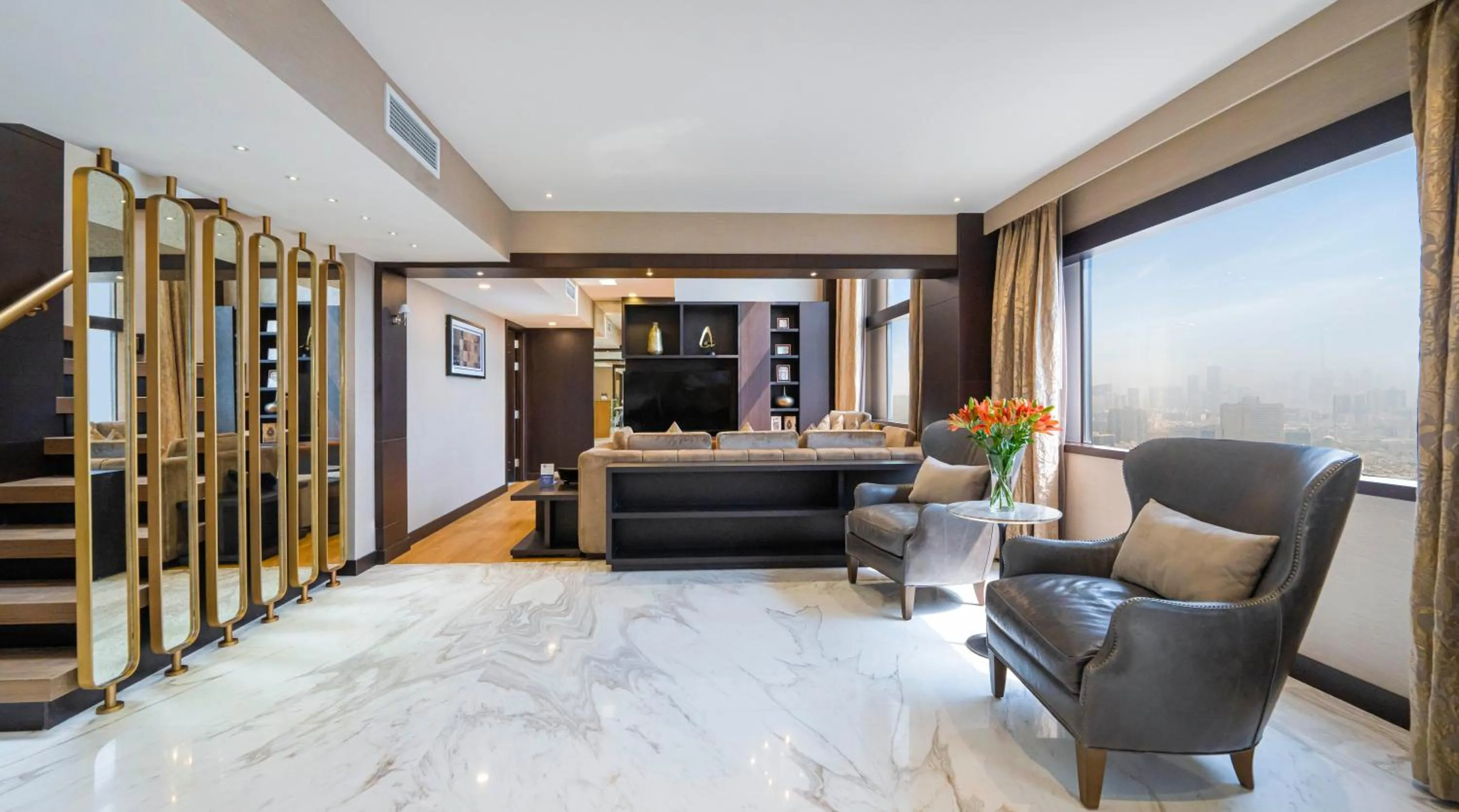 Living room in Hyatt Regency Galleria Residence Dubai