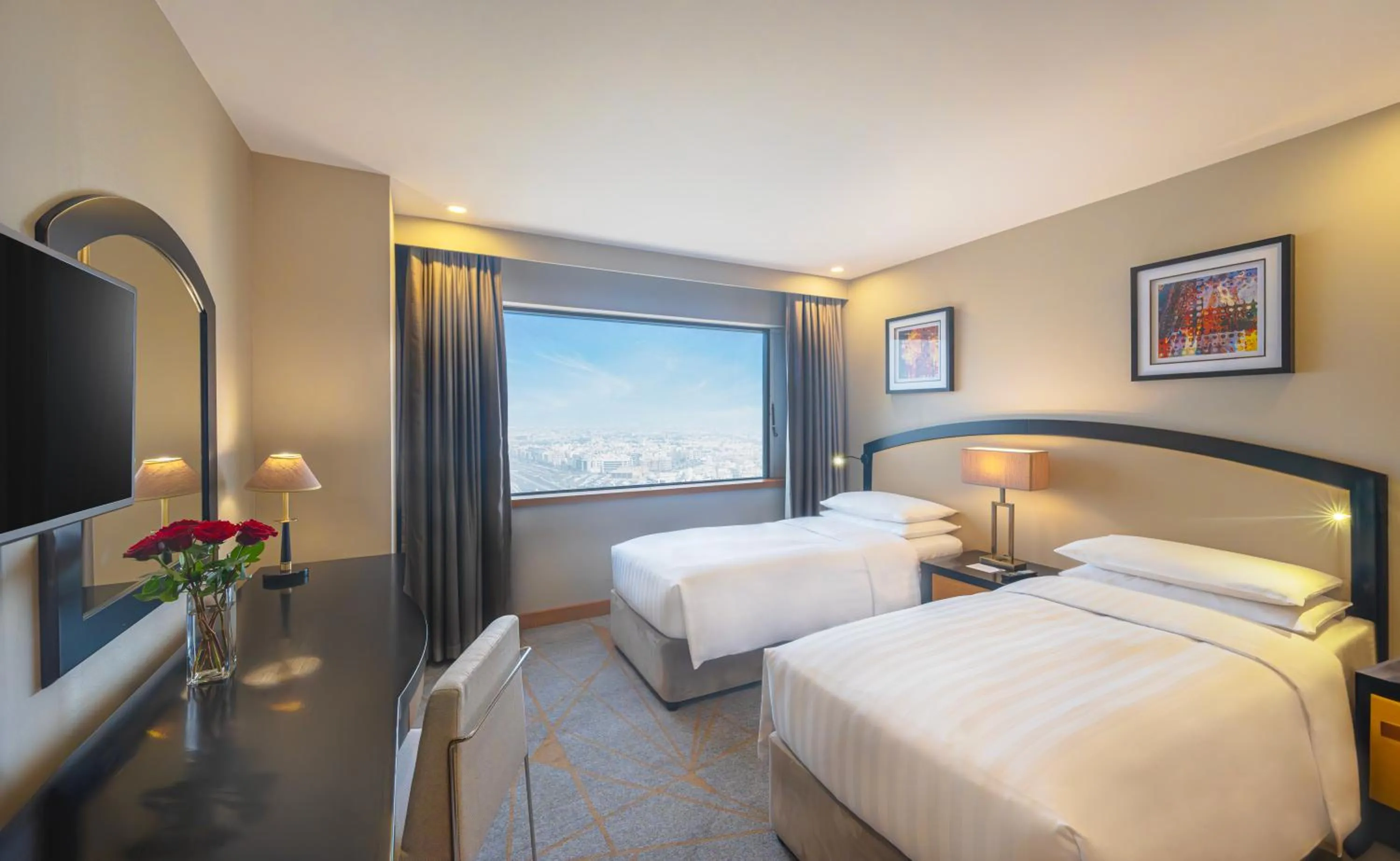 Bed in Hyatt Regency Galleria Residence Dubai