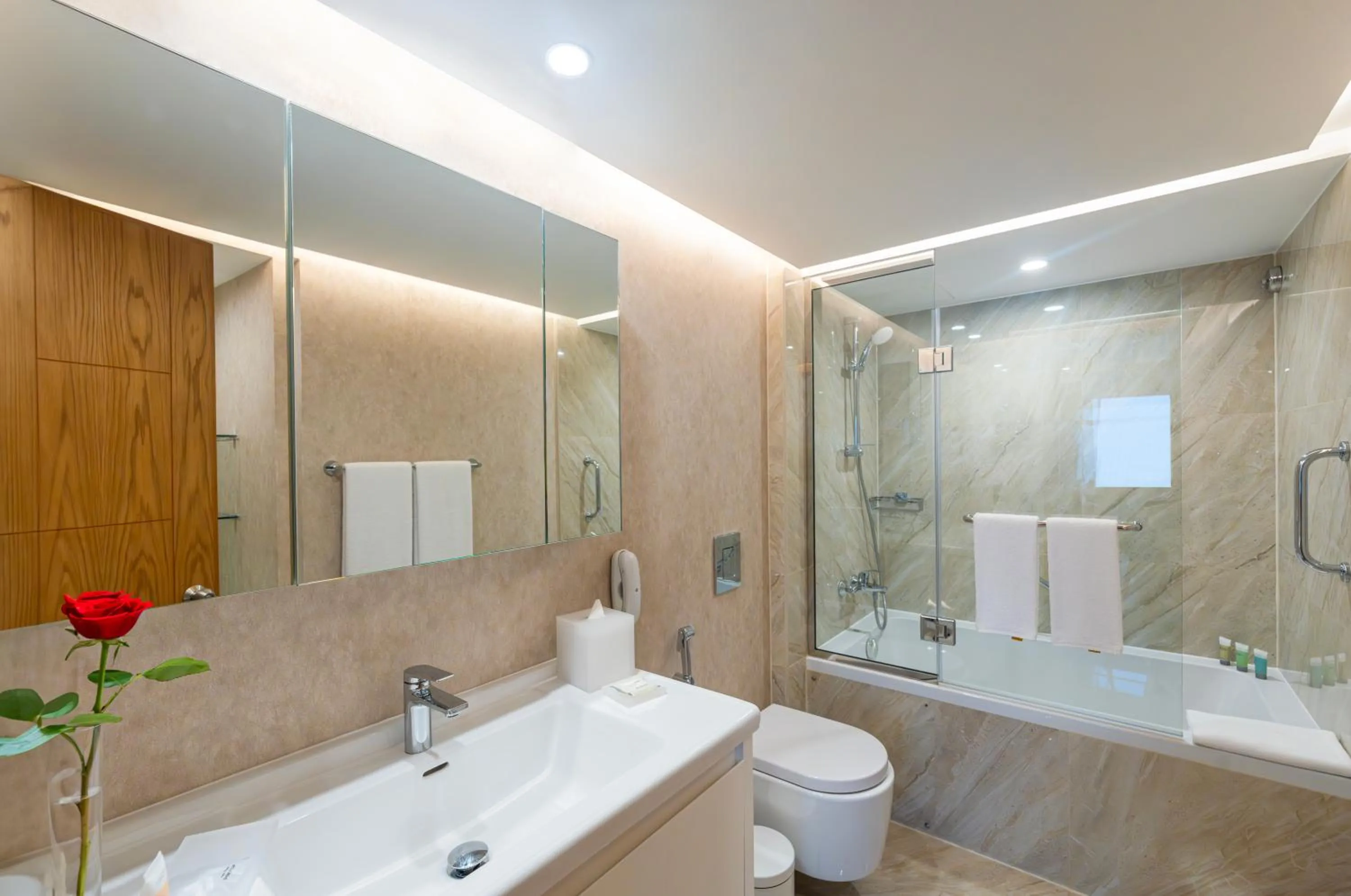 Shower in Hyatt Regency Galleria Residence Dubai