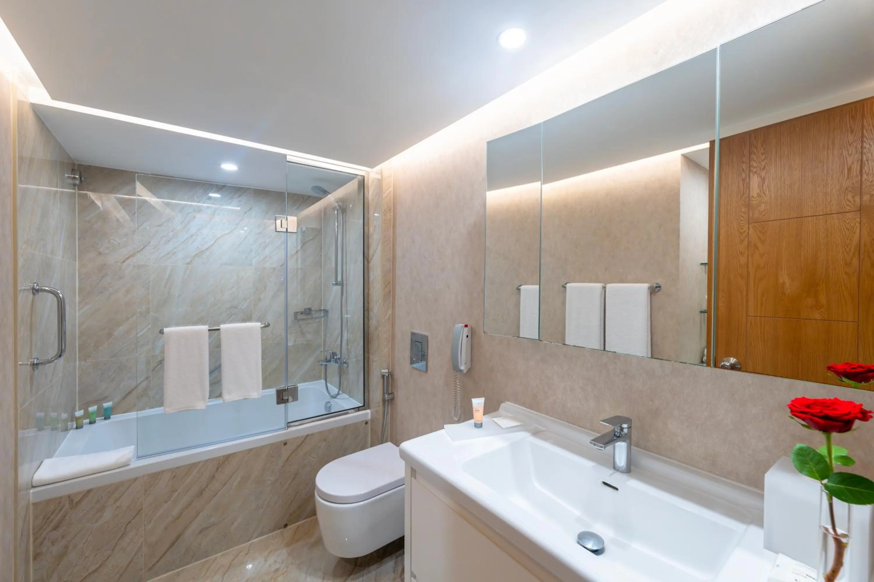 Shower in Hyatt Regency Galleria Residence Dubai
