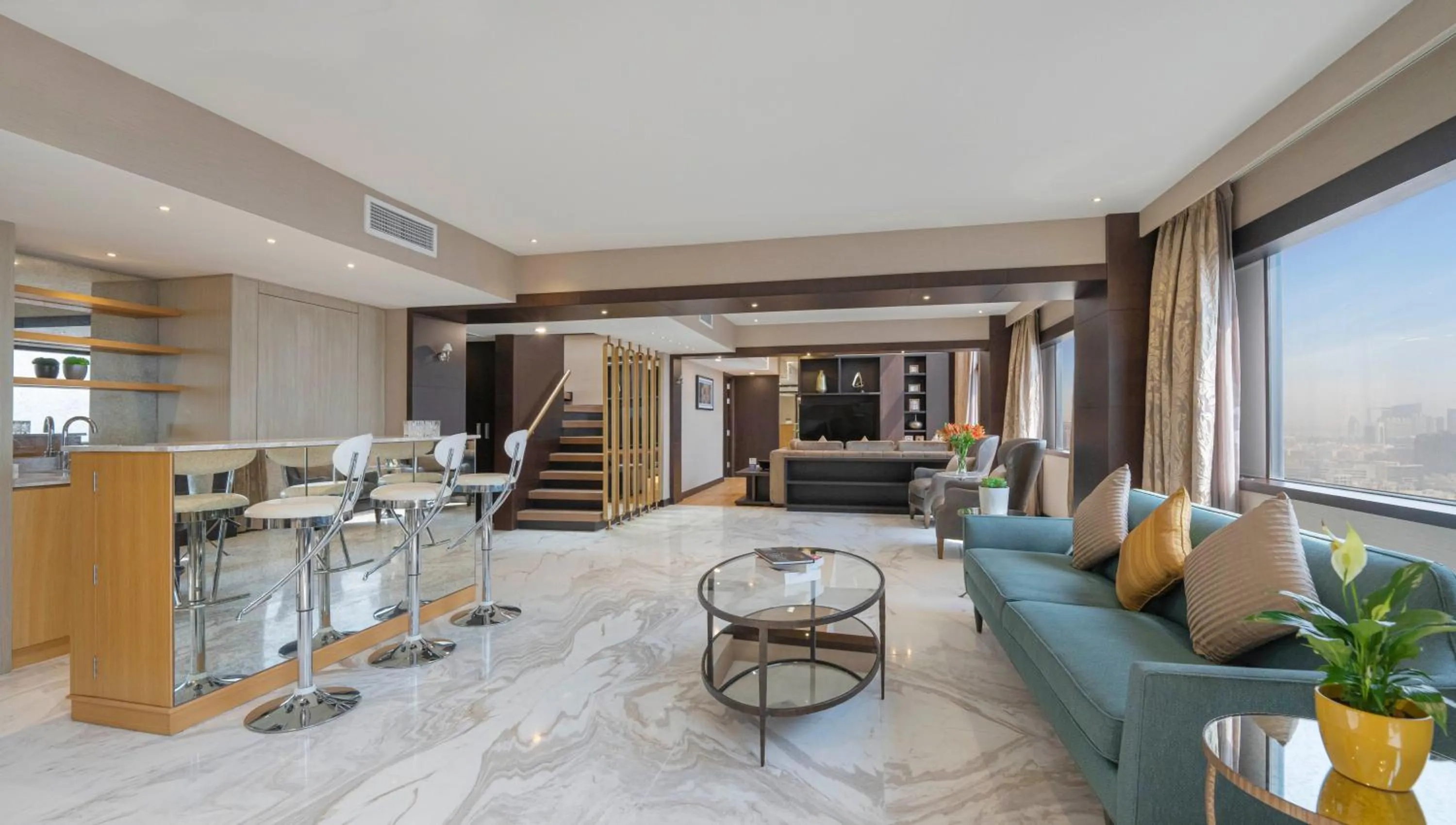 Living room in Hyatt Regency Galleria Residence Dubai