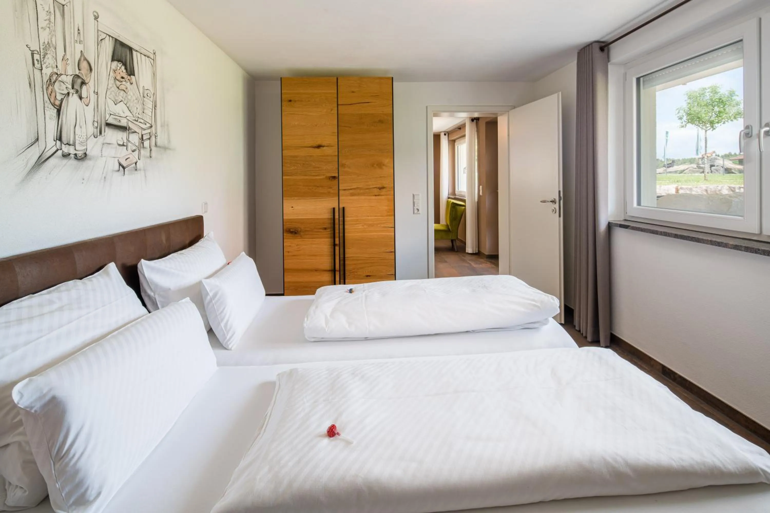 Bed in Hotel Hofgut Tiergarten