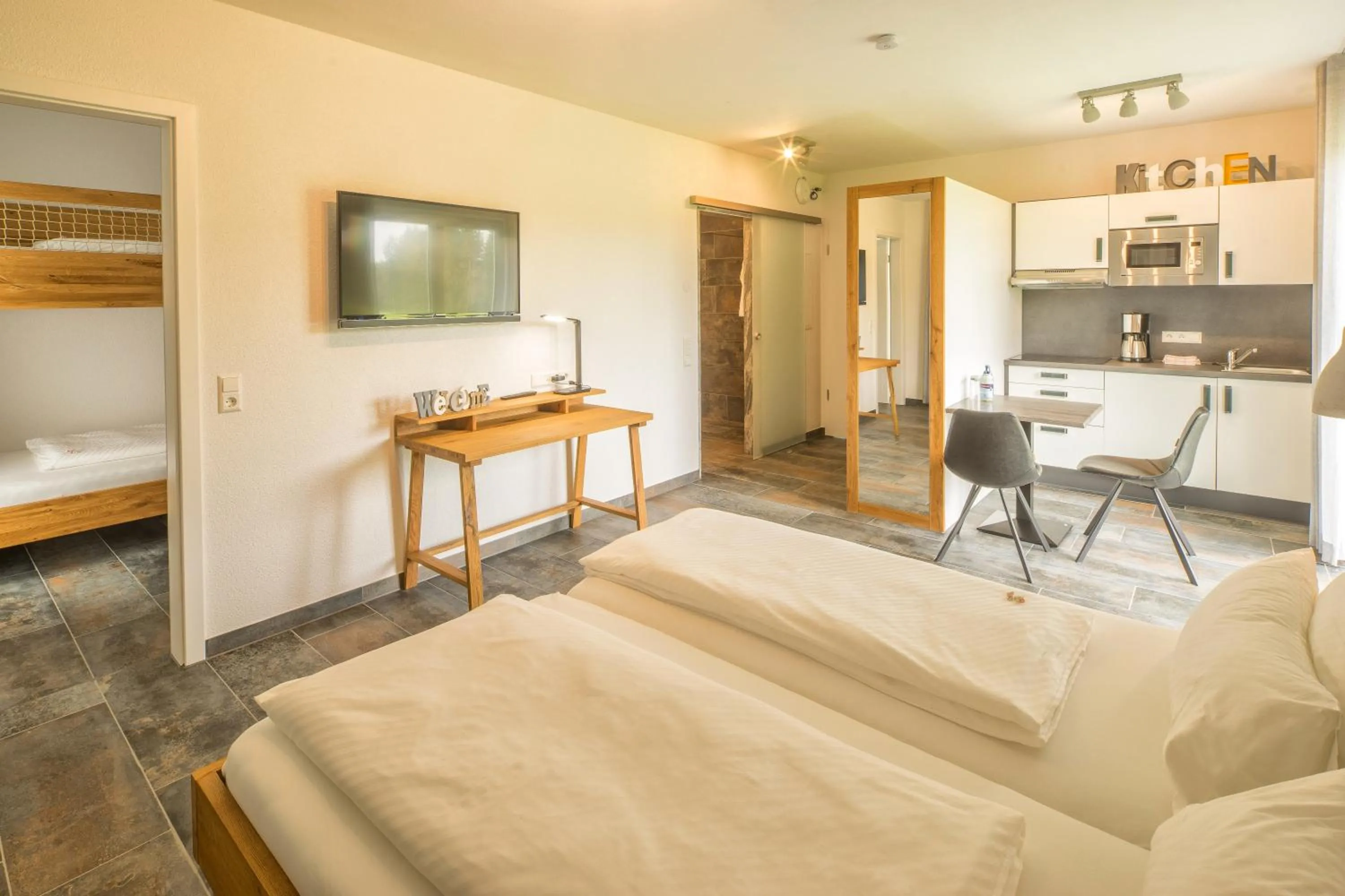 Photo of the whole room, Bed in Hotel Hofgut Tiergarten