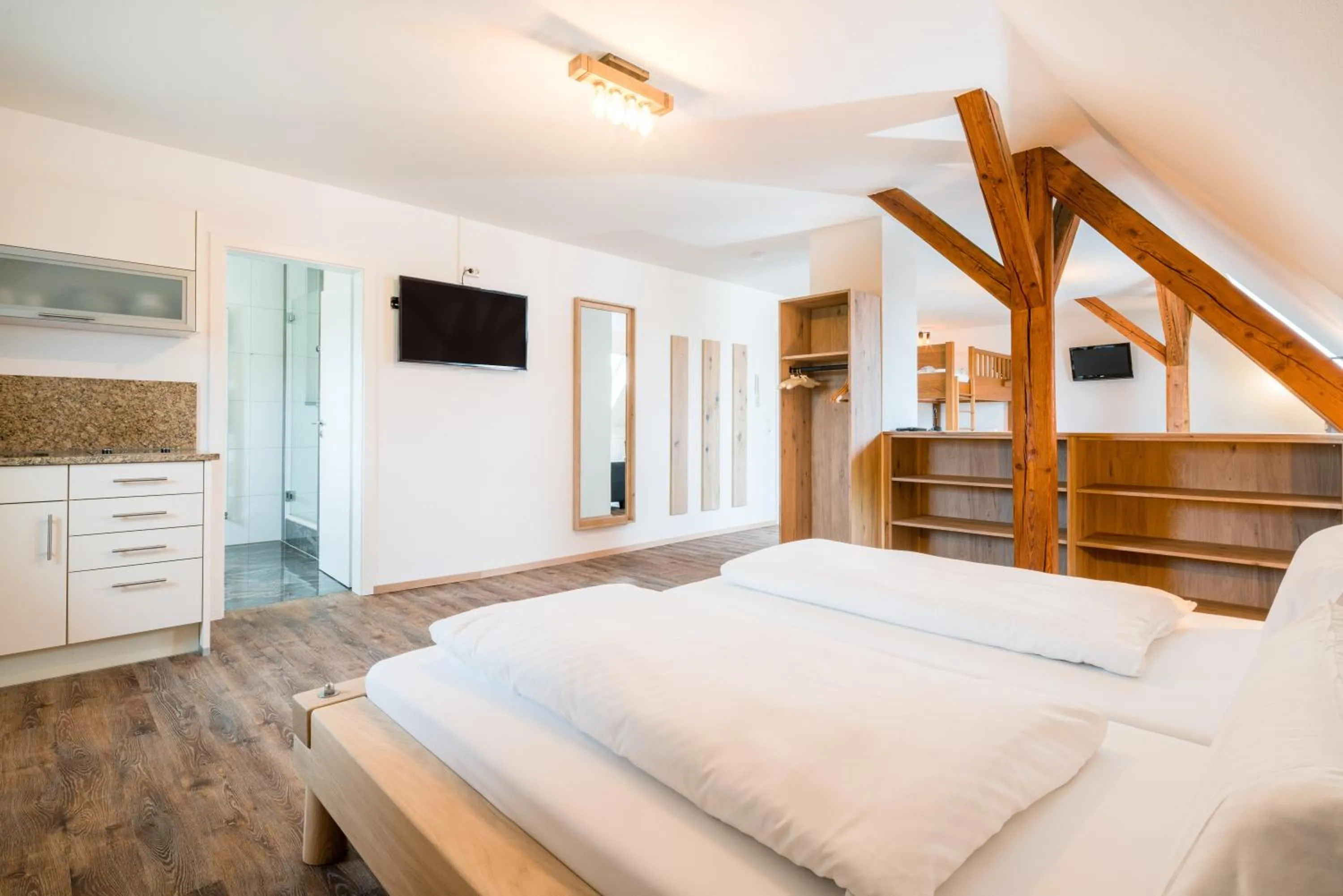 Photo of the whole room, Bed in Hotel Hofgut Tiergarten