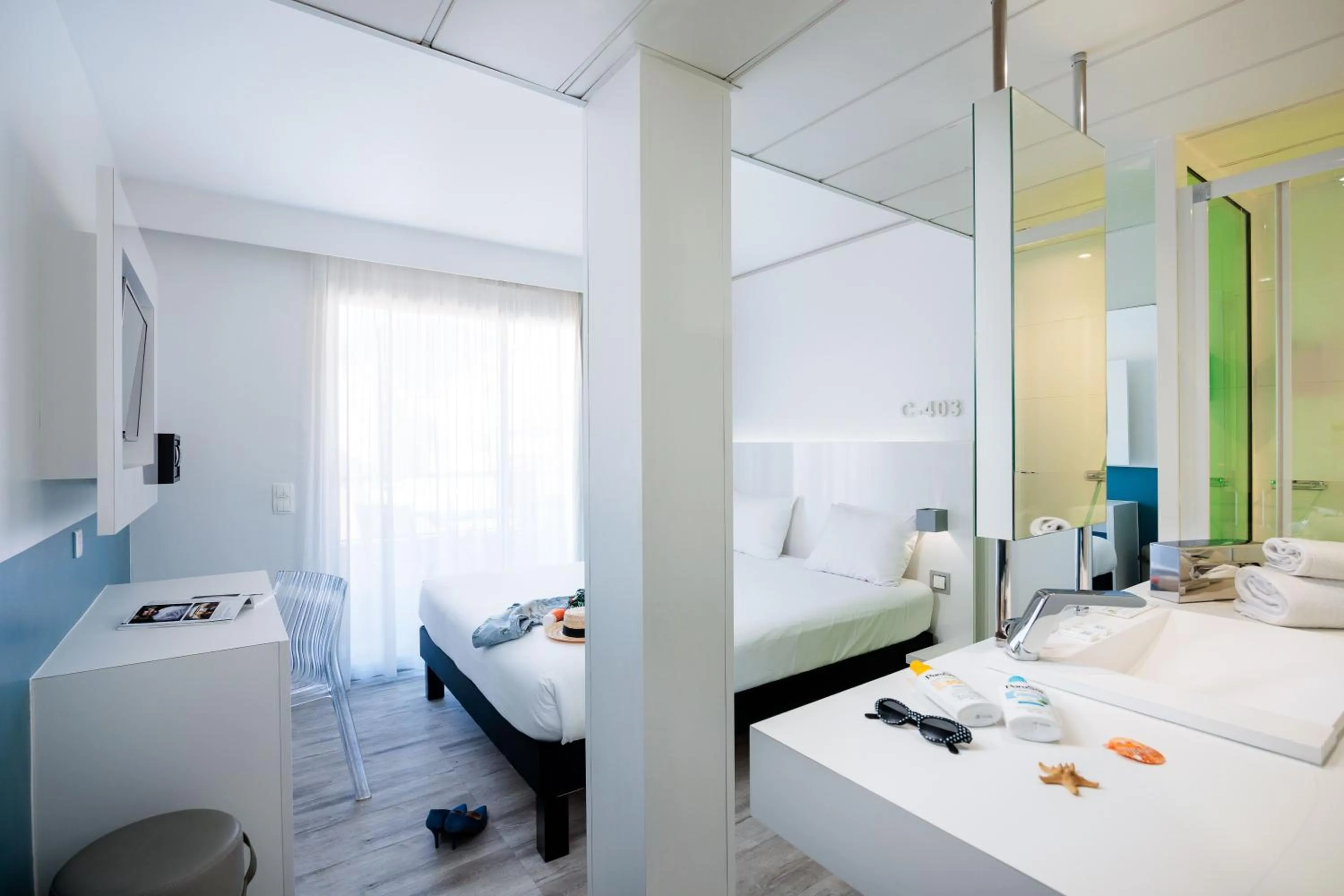 Bed in Ibis Styles Menton Centre