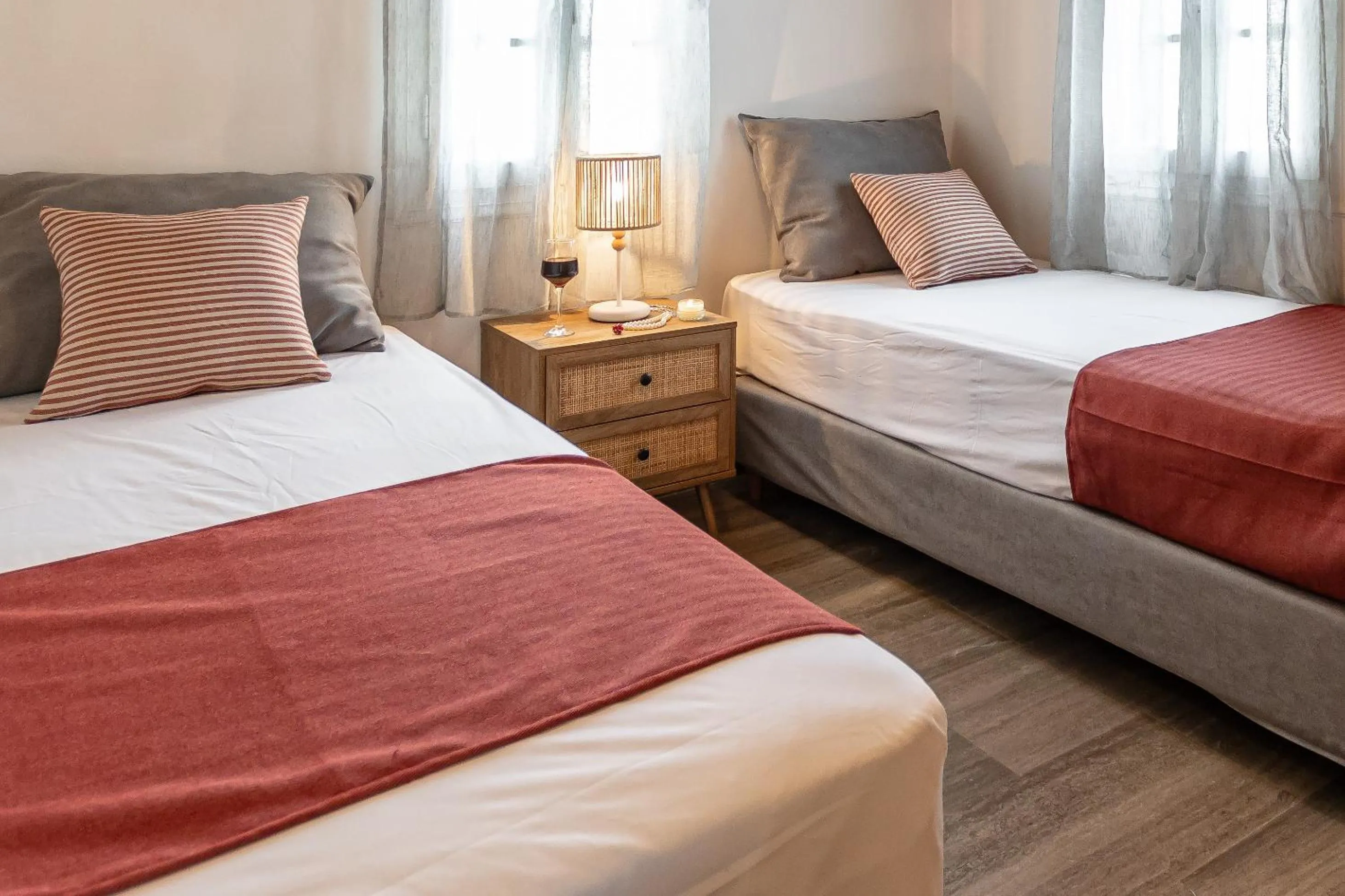 Bed in Naxian Queen Luxury Villas & Suites