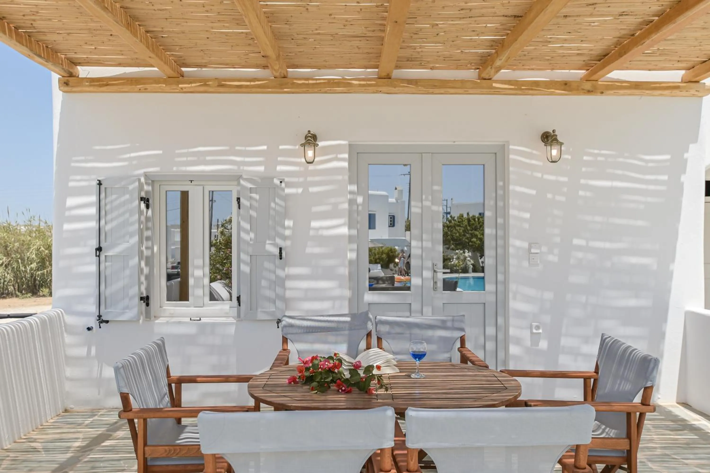 Patio in Naxian Queen Luxury Villas & Suites