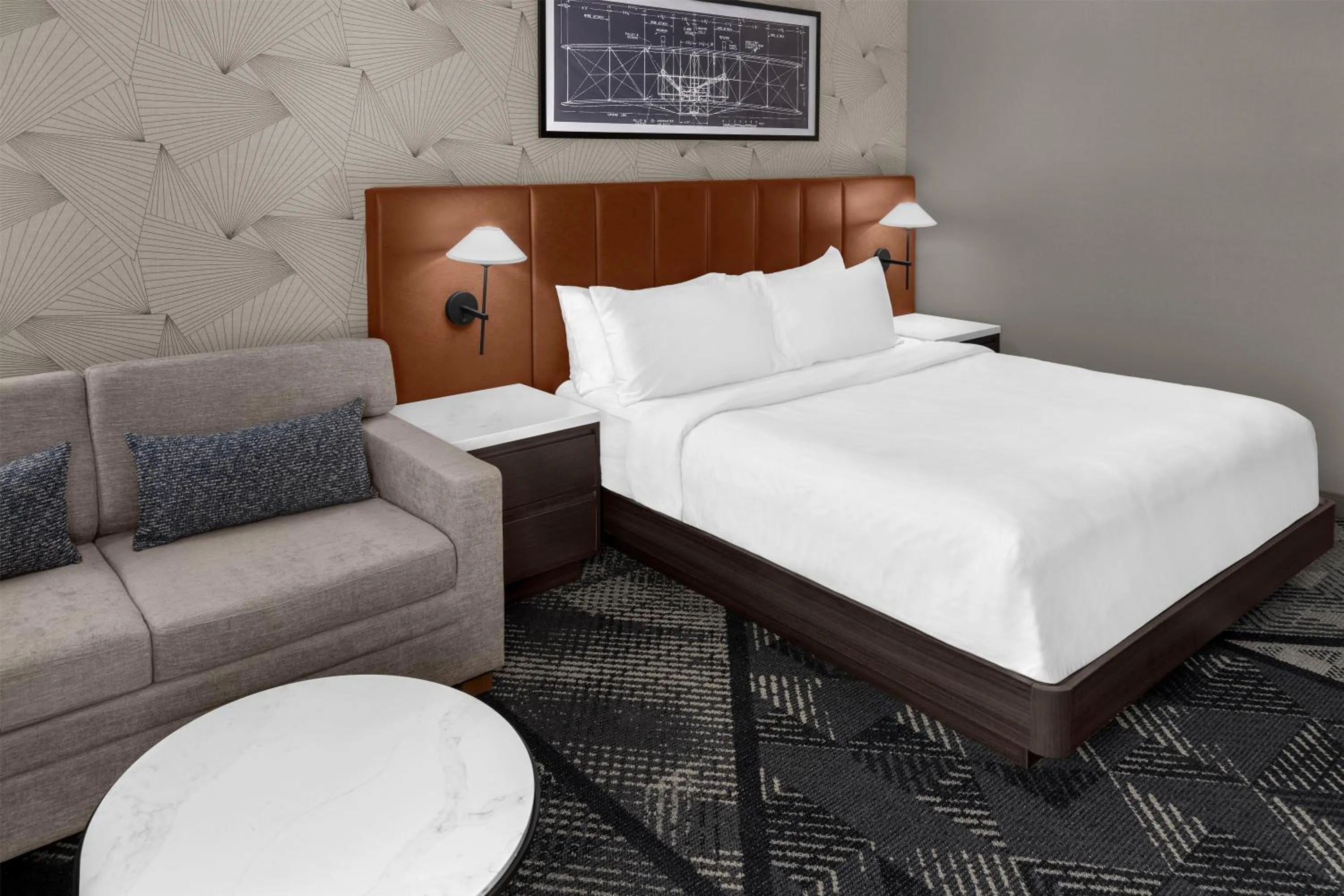 Bed in DoubleTree by Hilton Dayton Fairborn