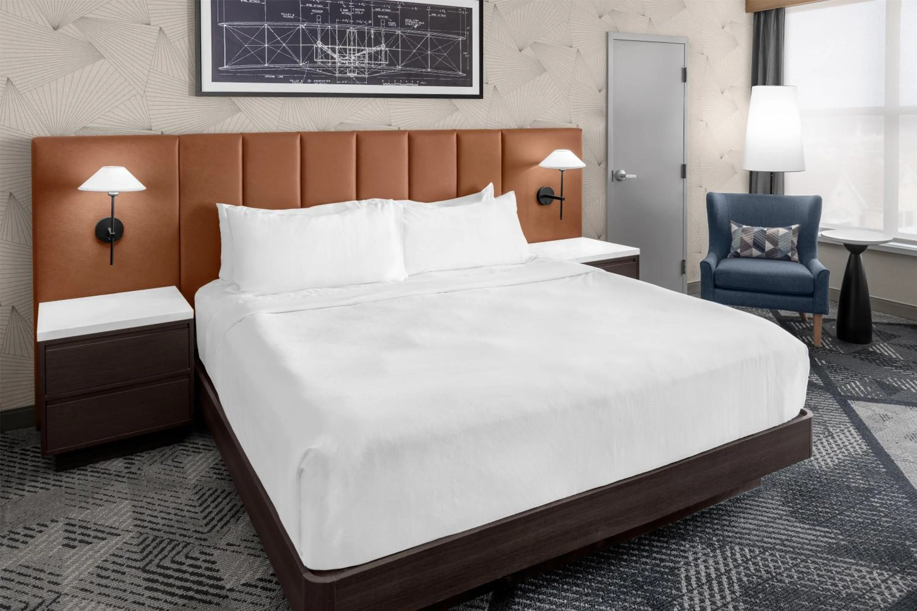 Bed in DoubleTree by Hilton Dayton Fairborn