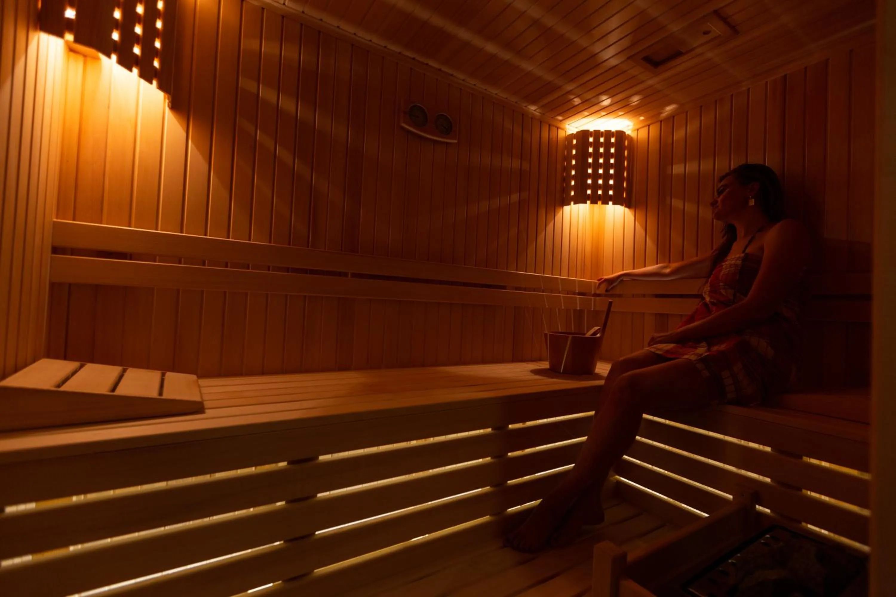 Sauna in Kuhla Hotel