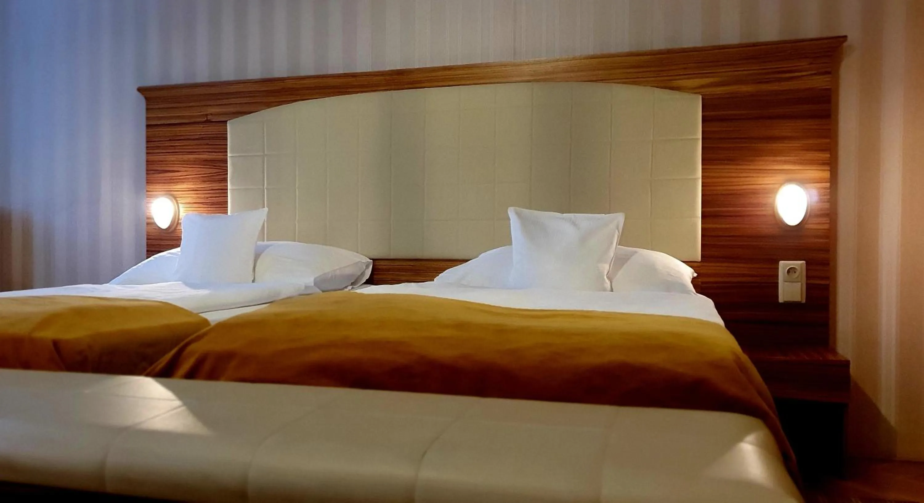 Decorative detail, Bed in Hotel Okresní Dům