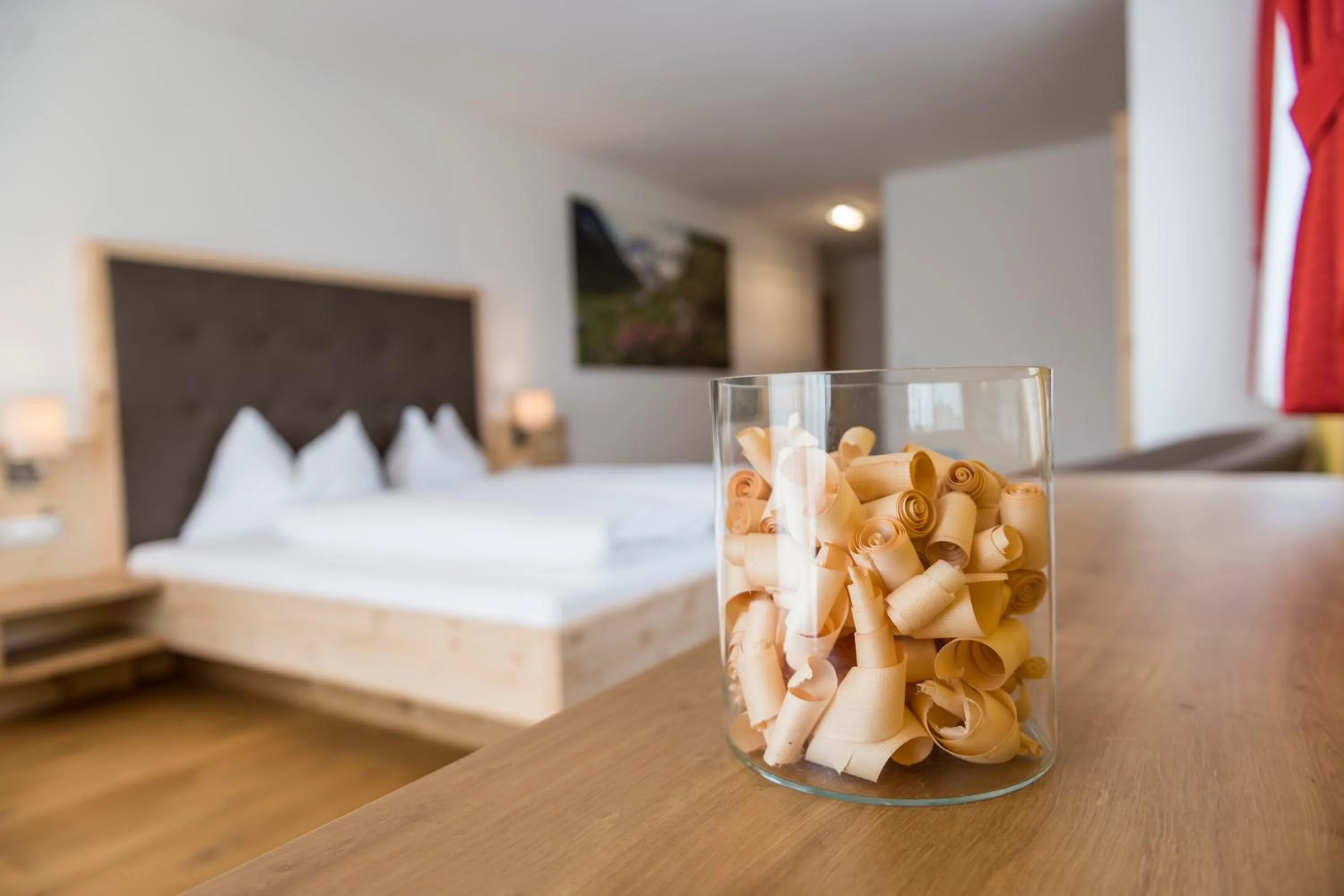 Bed in Hotel Schmiedhof