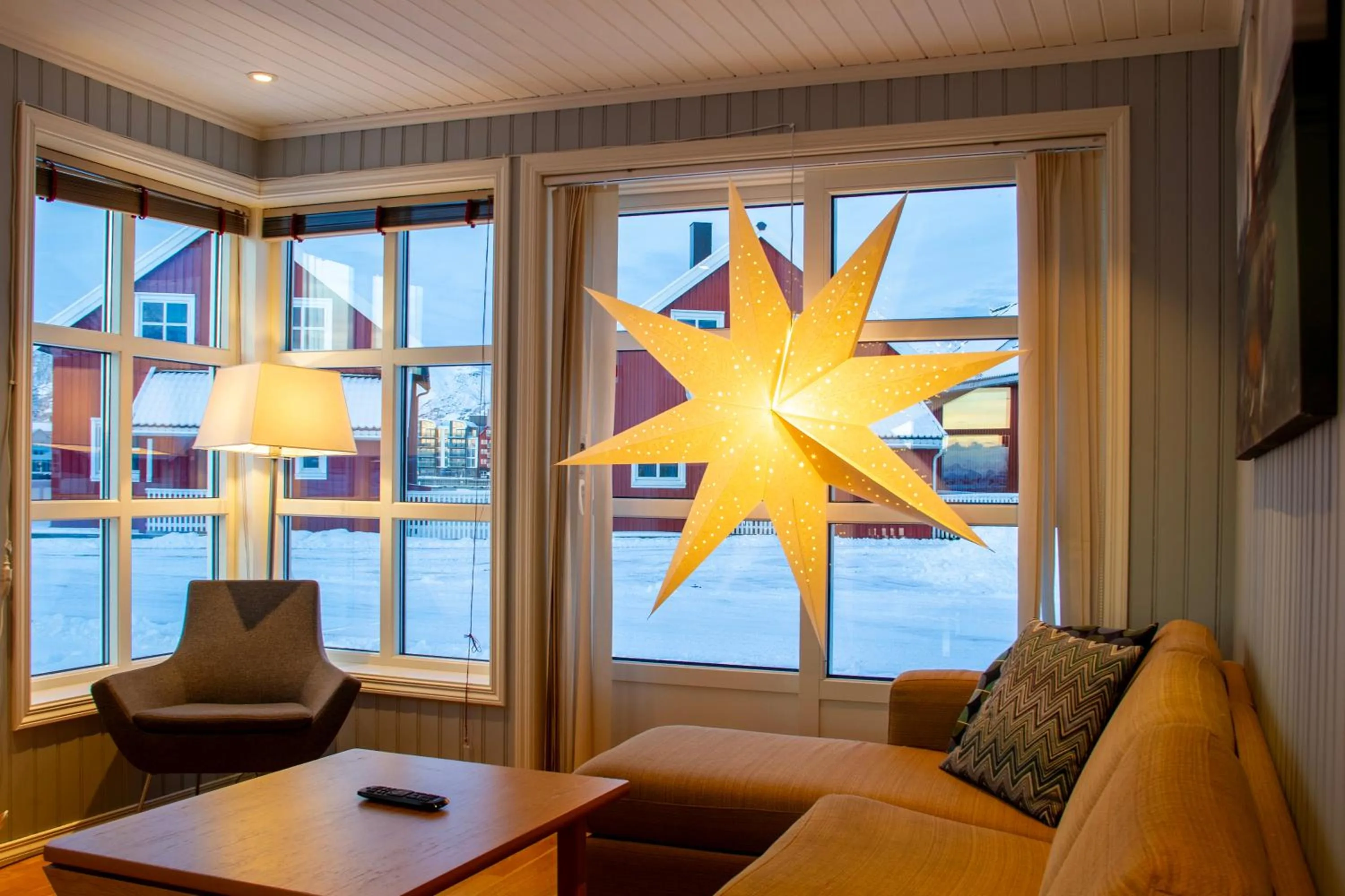 Winter in Rorbuene Svolvær Havn