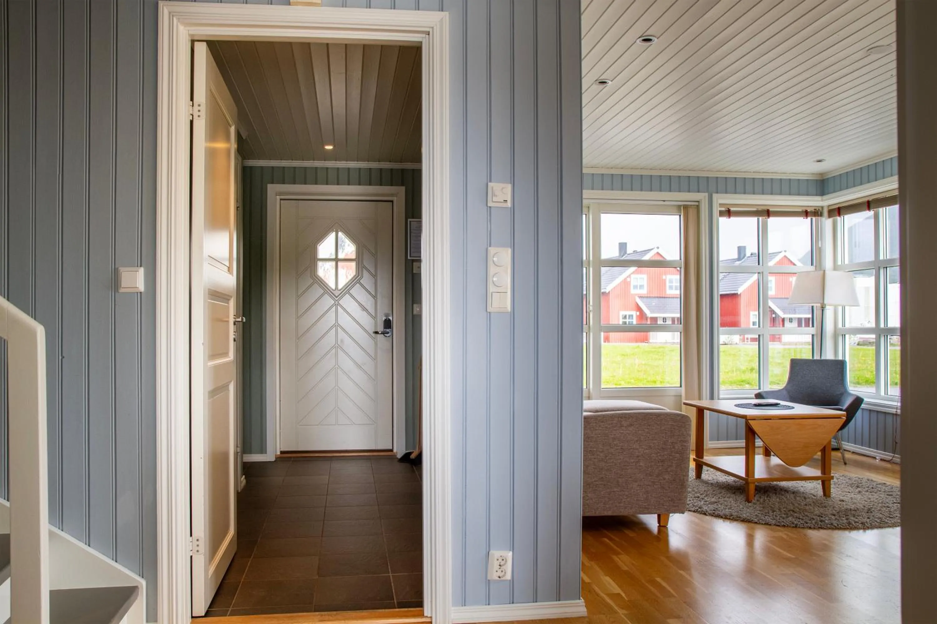 Living room in Rorbuene Svolvær Havn