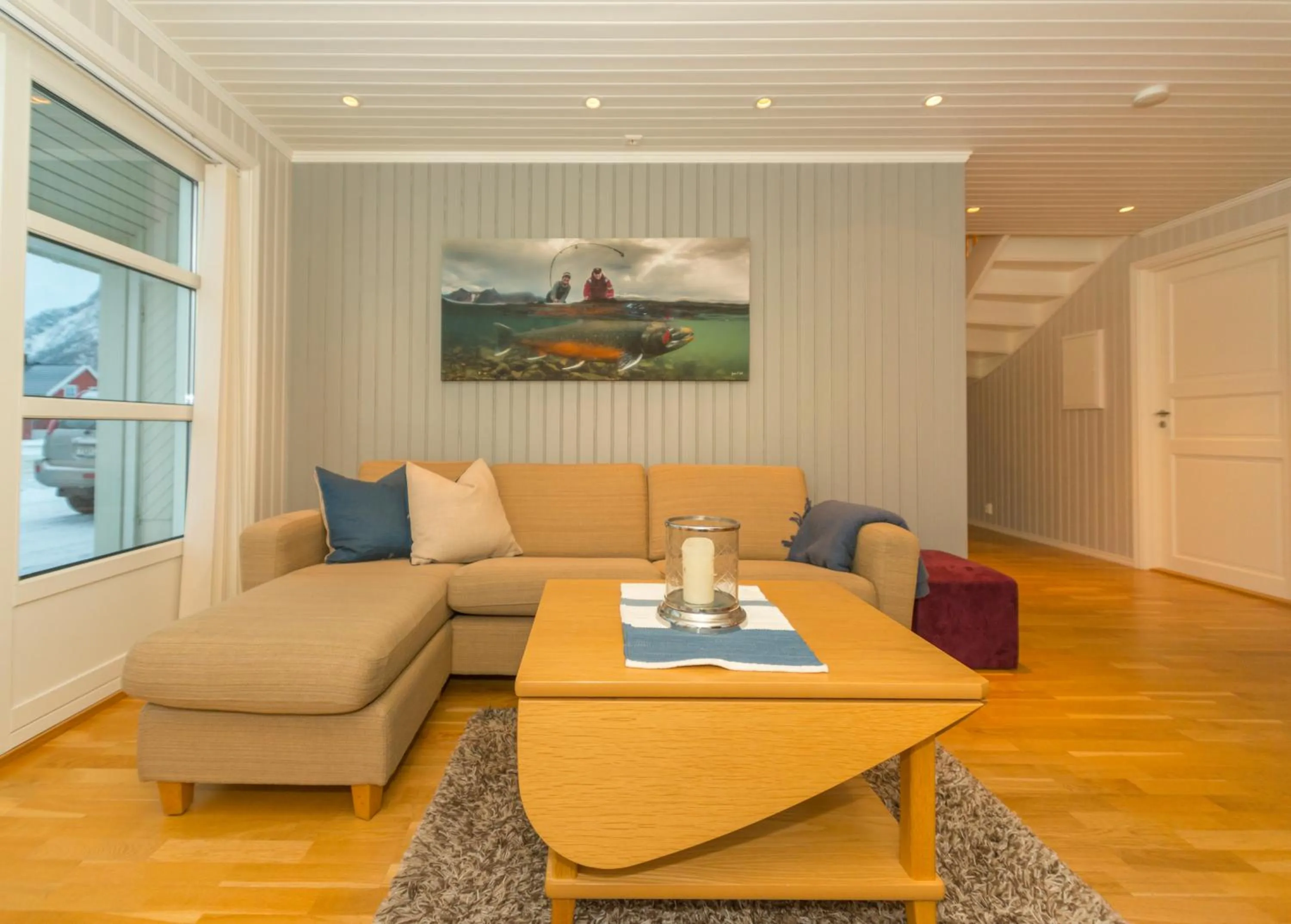 Living room in Rorbuene Svolvær Havn