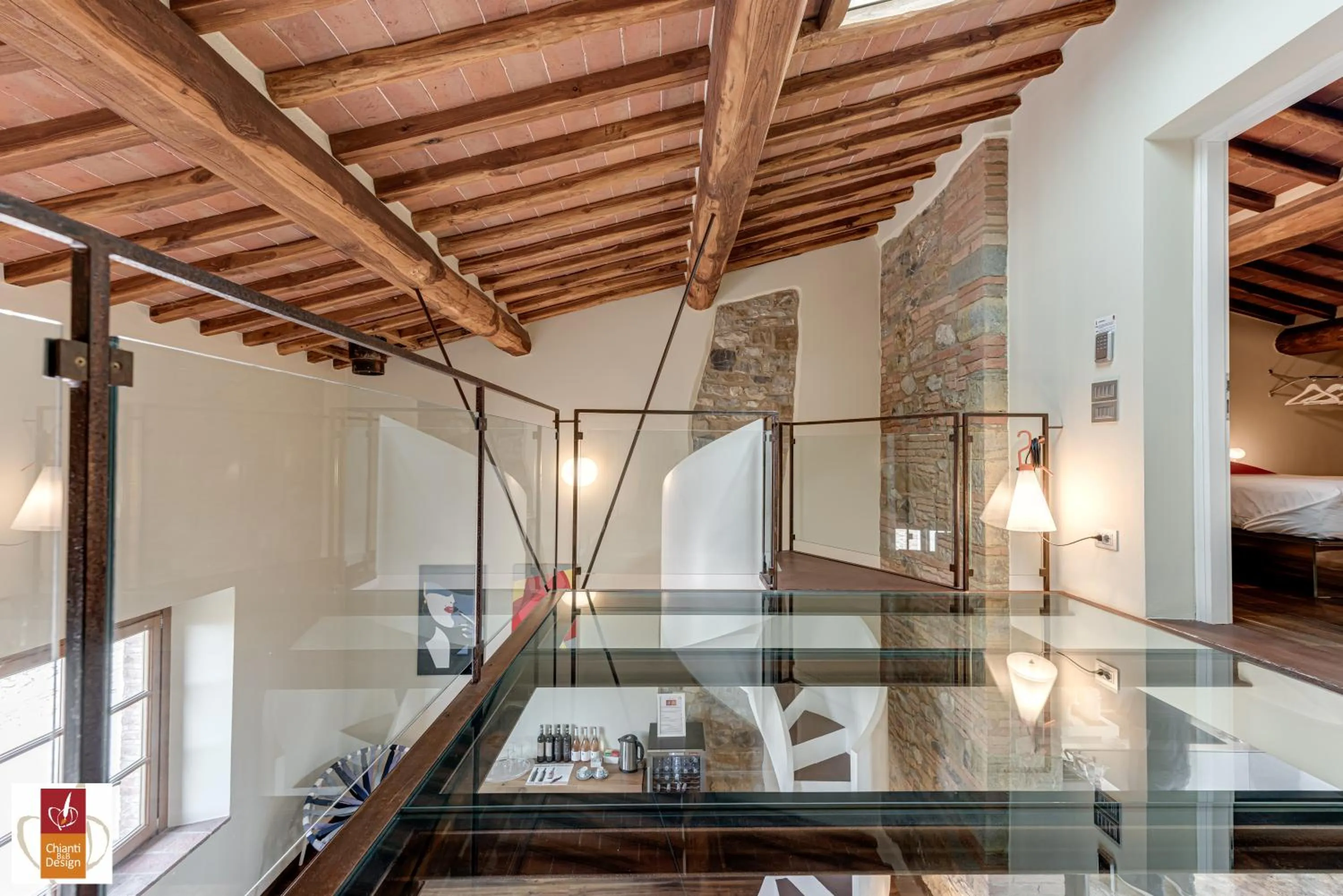 Living room in Chianti B&B Design infinity pool shared