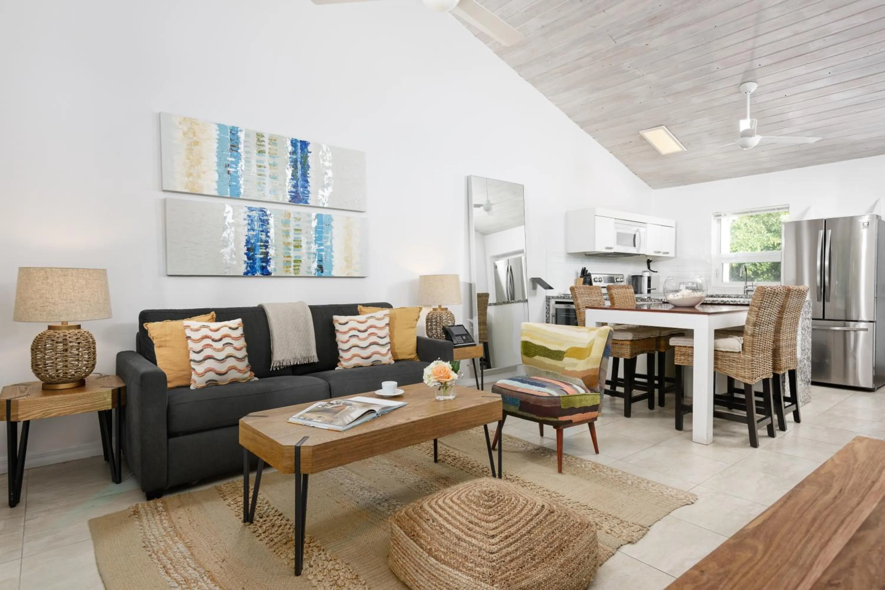 Living room in The Oasis at Grace Bay