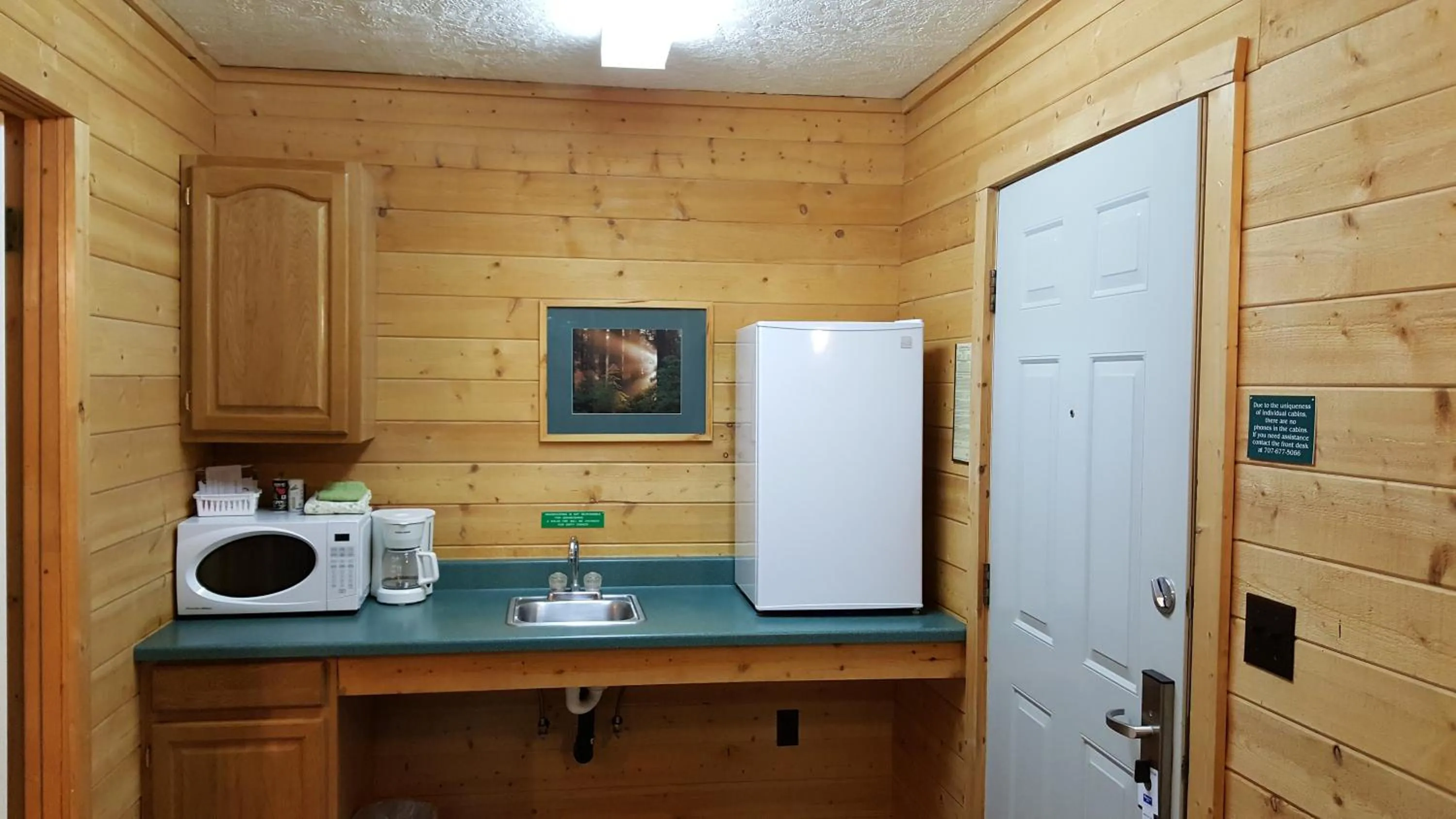 Kitchen or kitchenette in Emerald Forest Cabins
