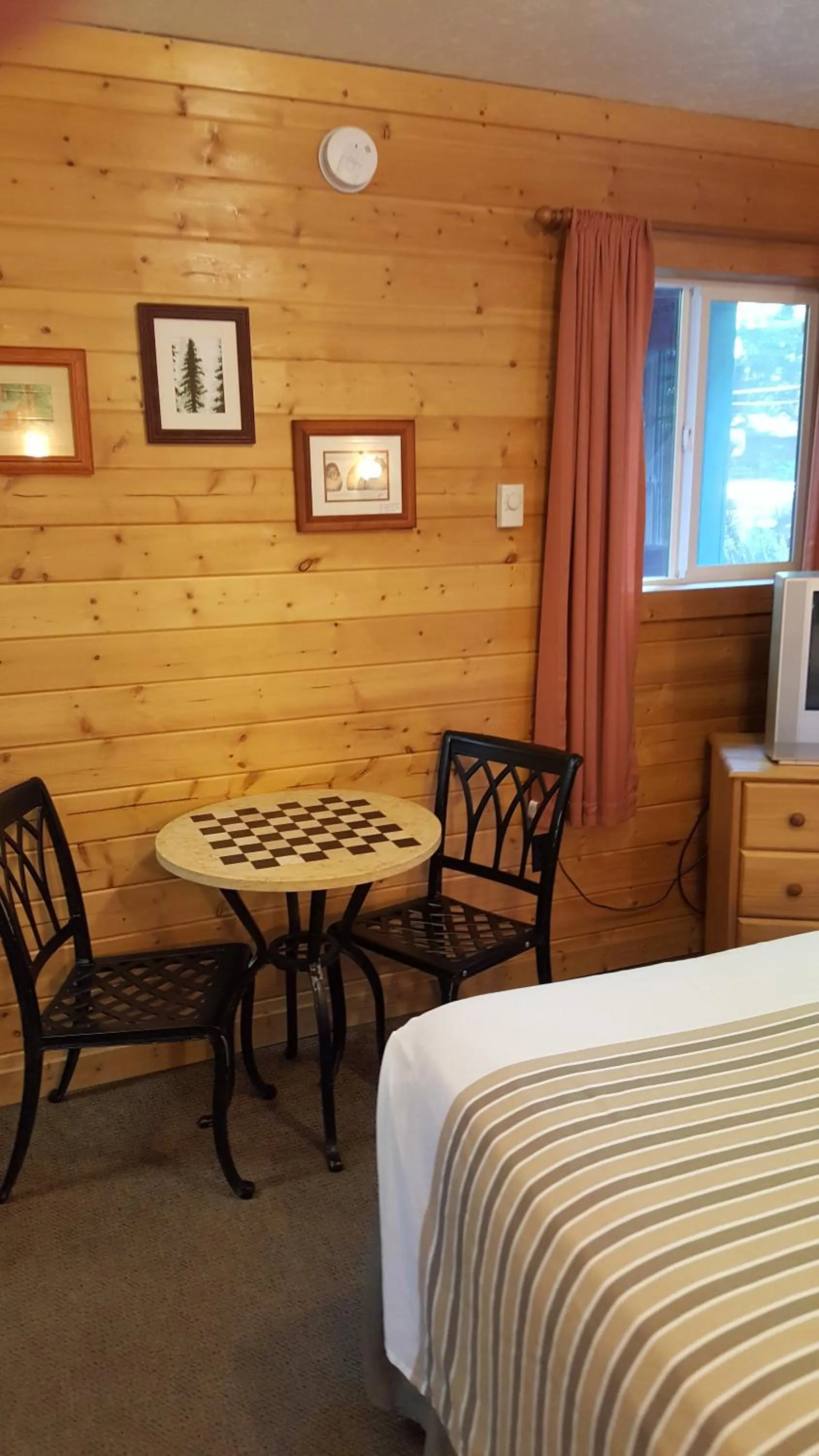 Seating area in Emerald Forest Cabins