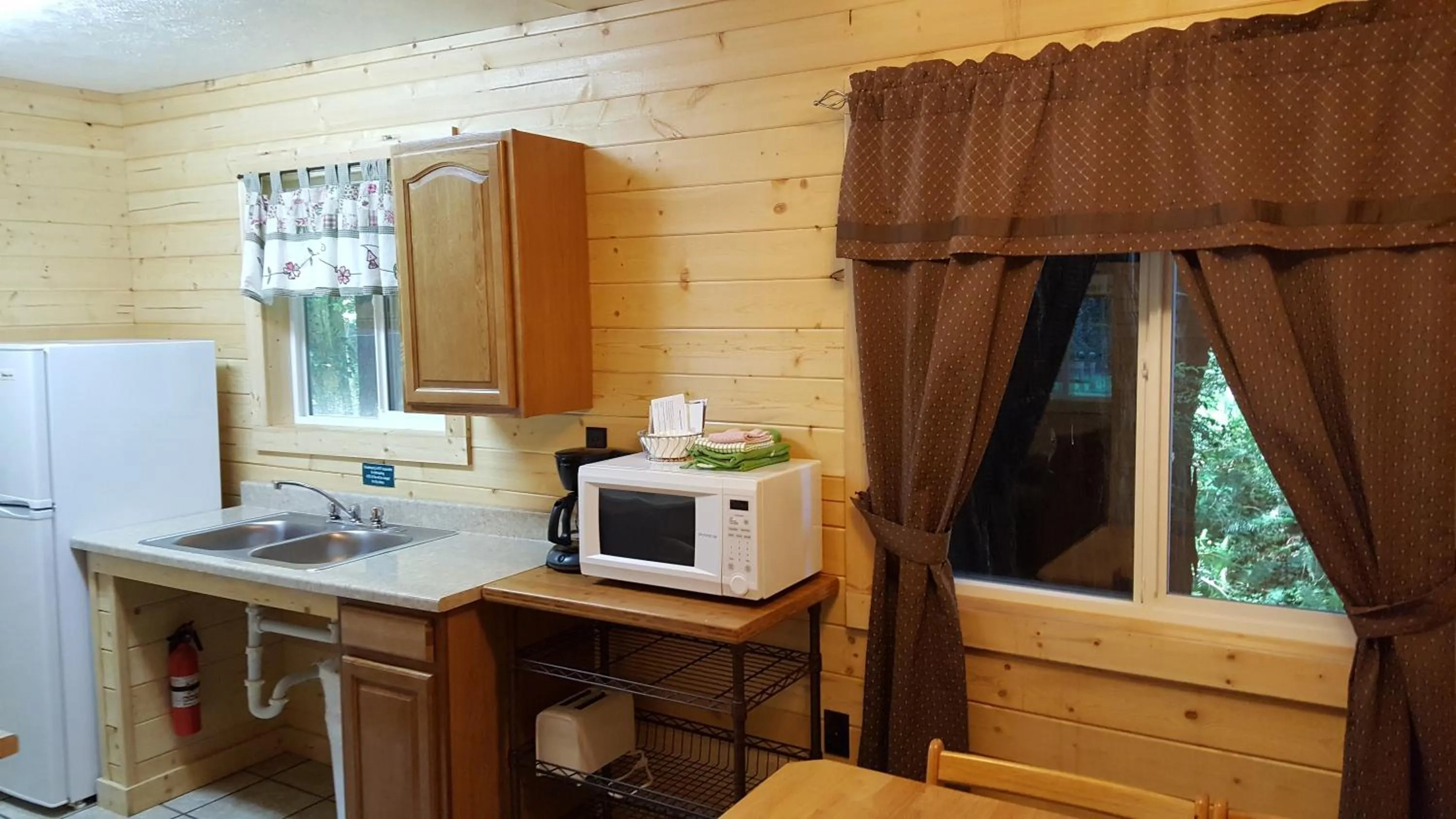 Kitchen or kitchenette in Emerald Forest Cabins