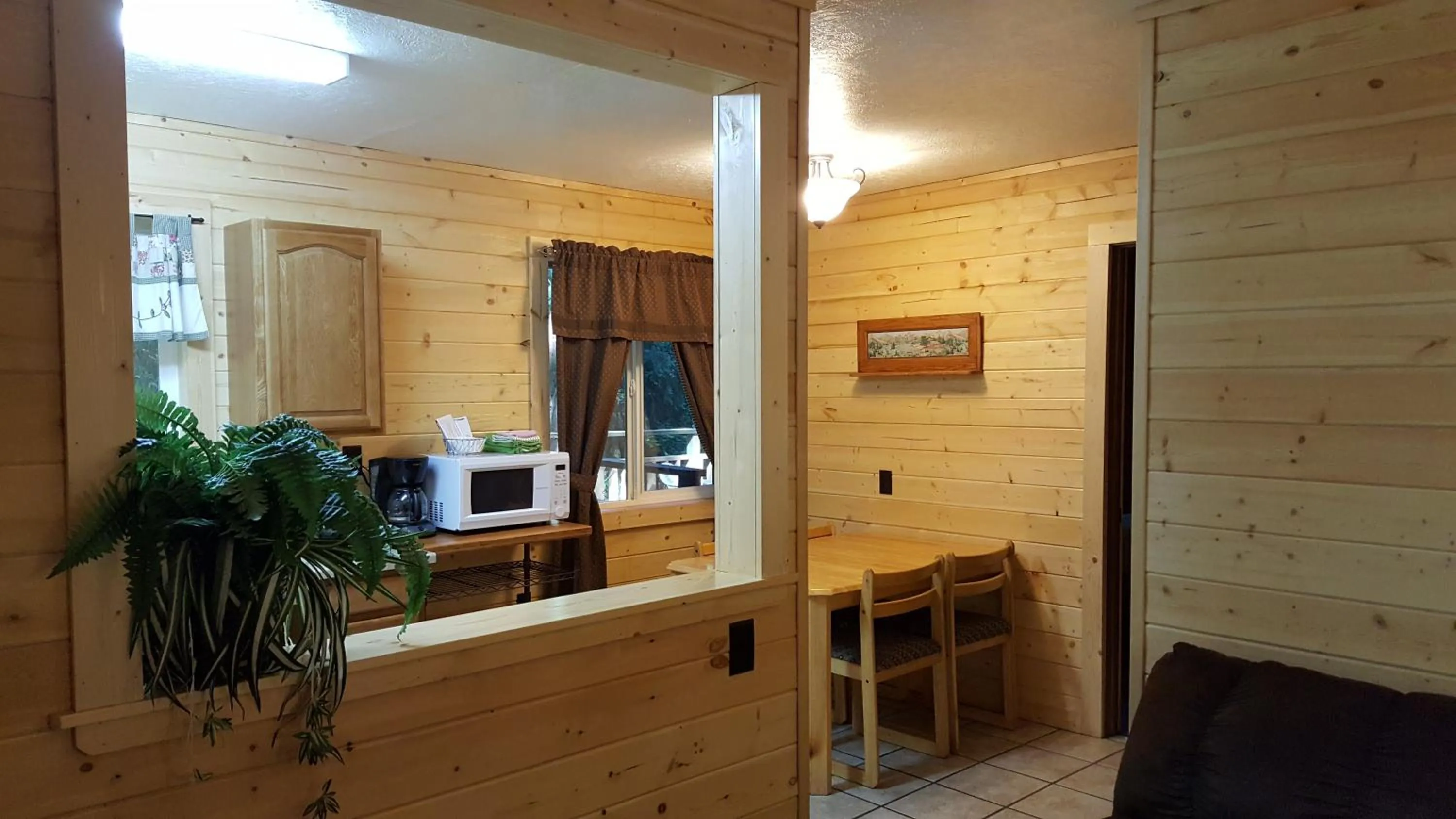 Kitchen or kitchenette in Emerald Forest Cabins