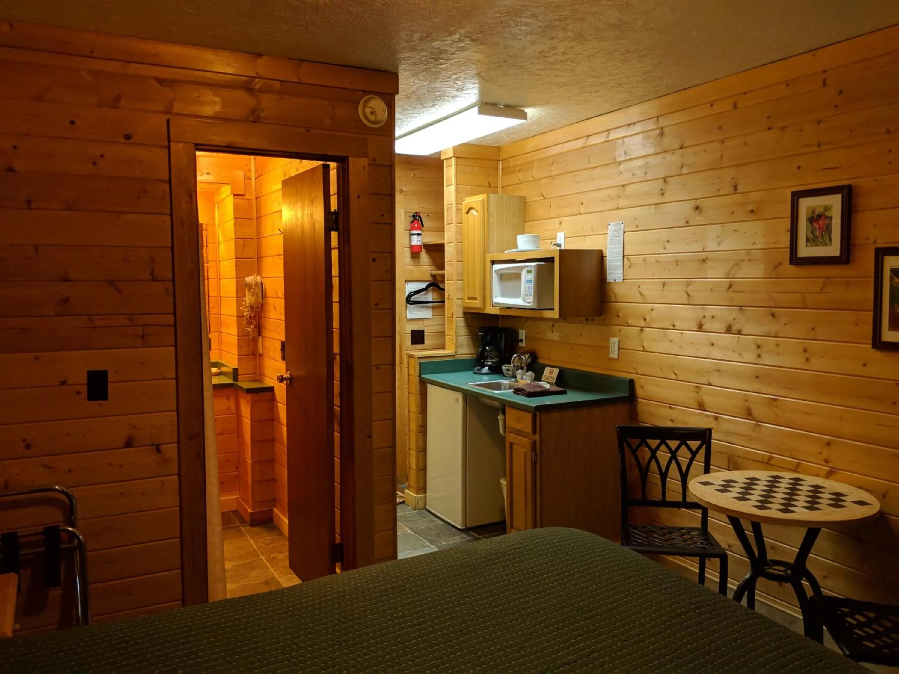 Kitchen or kitchenette in Emerald Forest Cabins