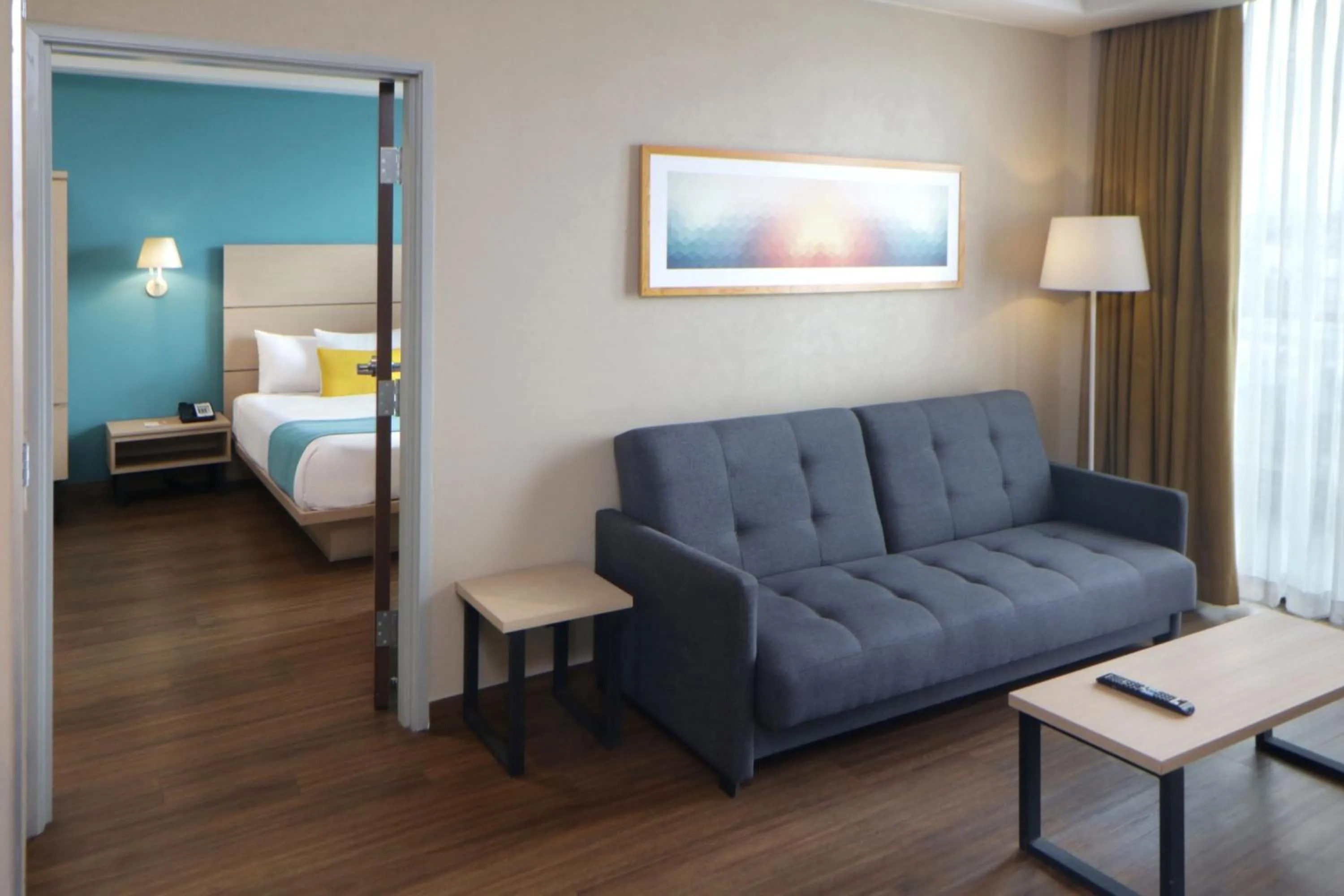 Bedroom, Bed in City Express Suites by Marriott Tijuana Rio
