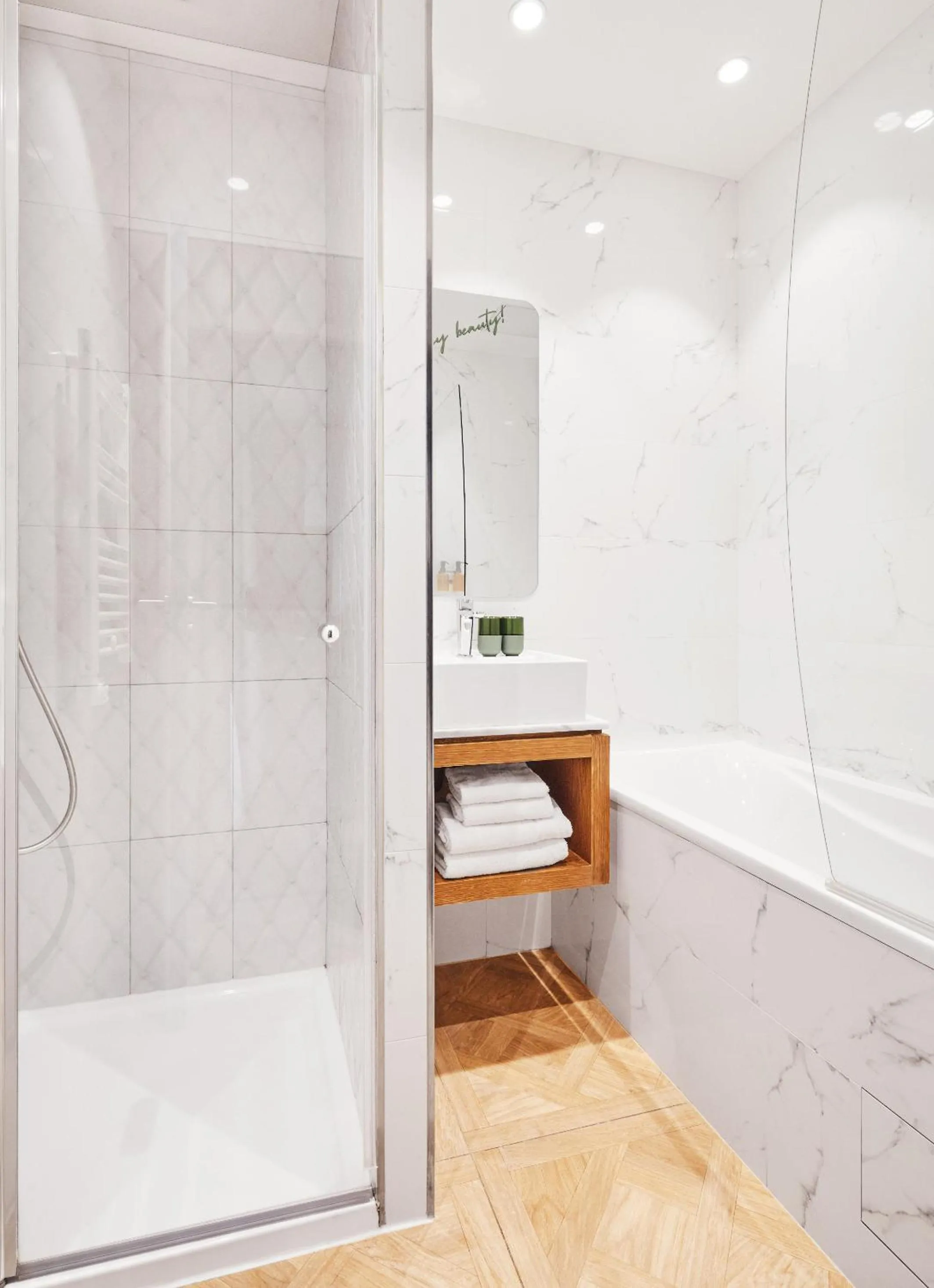 Shower in Hotel Petit Lafayette