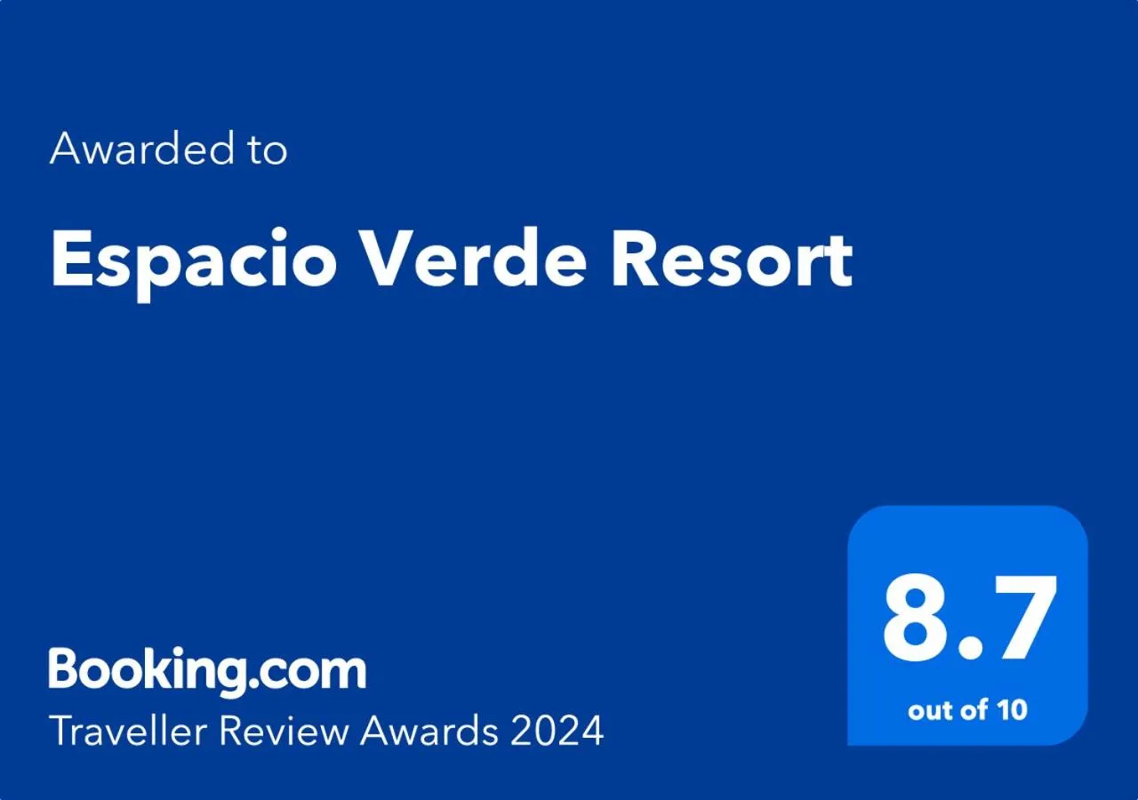 Certificate/Award in Espacio Verde Resort