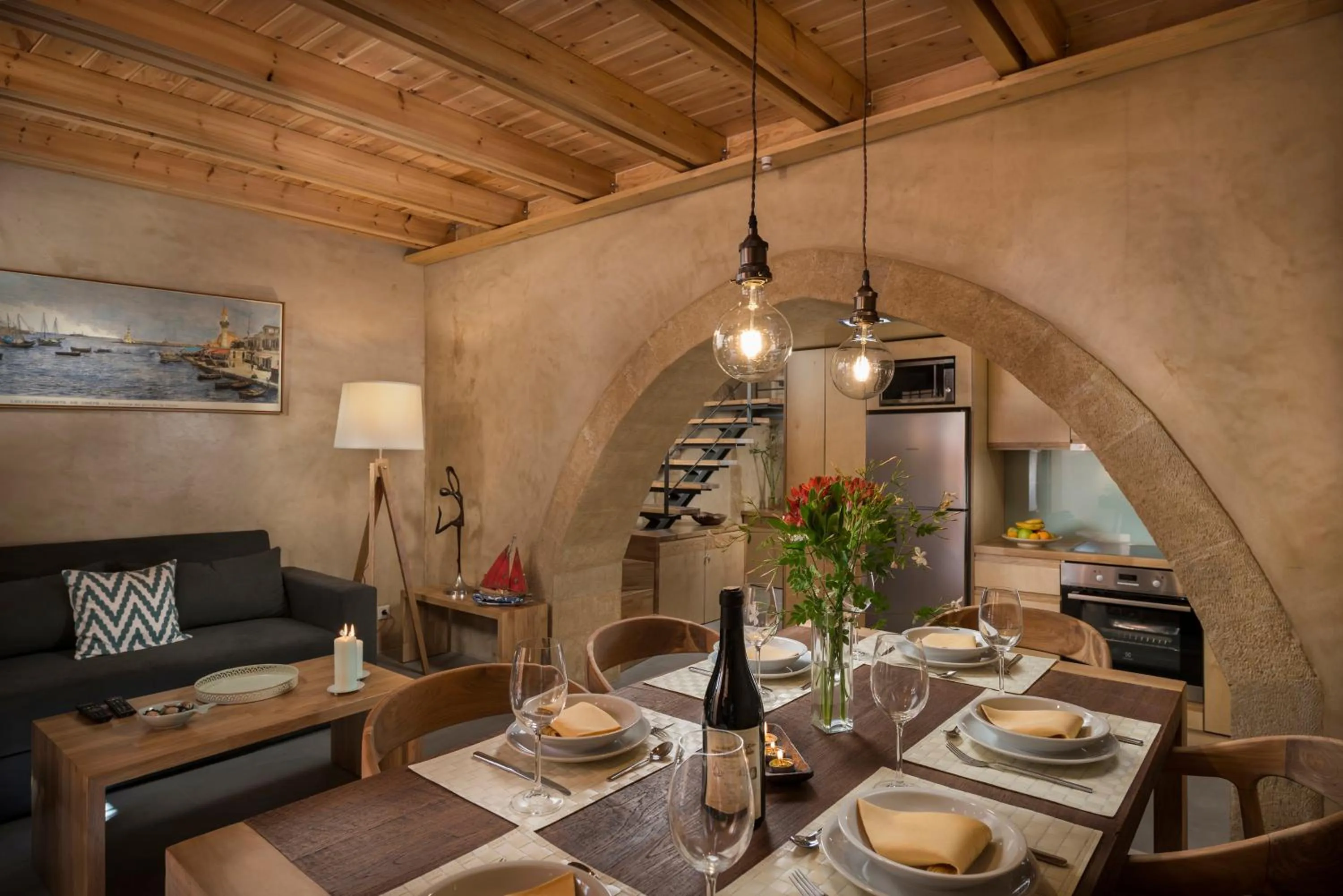 Kitchen or kitchenette in Neoria Houses