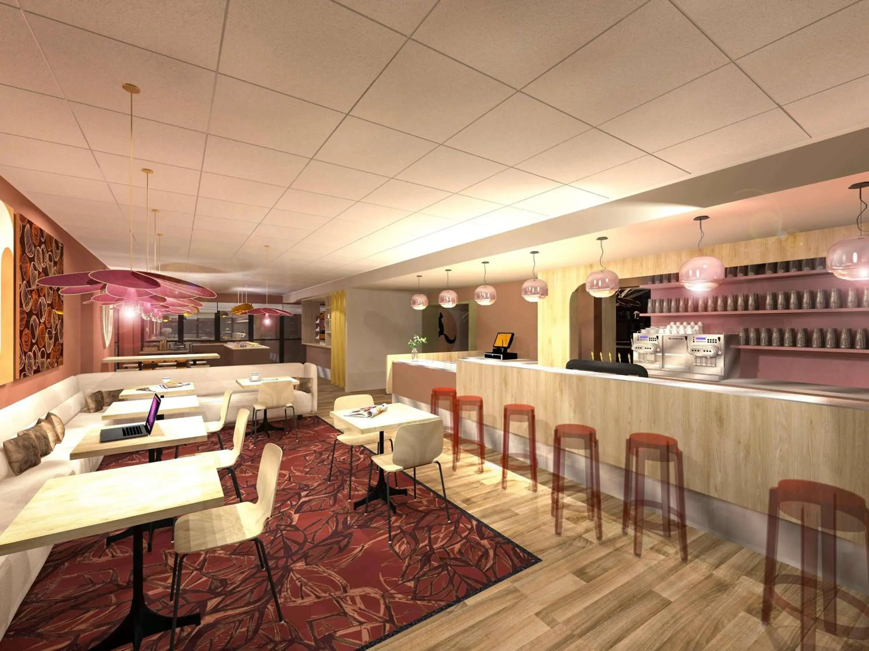 Lounge or bar in ibis Styles Guéret Lounge or bar in ibis Styles Guéret